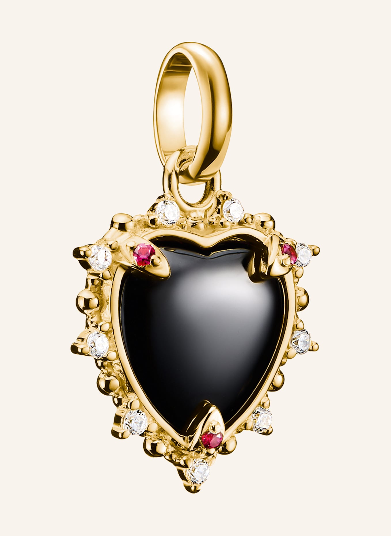 THOMAS SABO Charm-Anhänger: GOLD/ ROT/ SCHWARZ