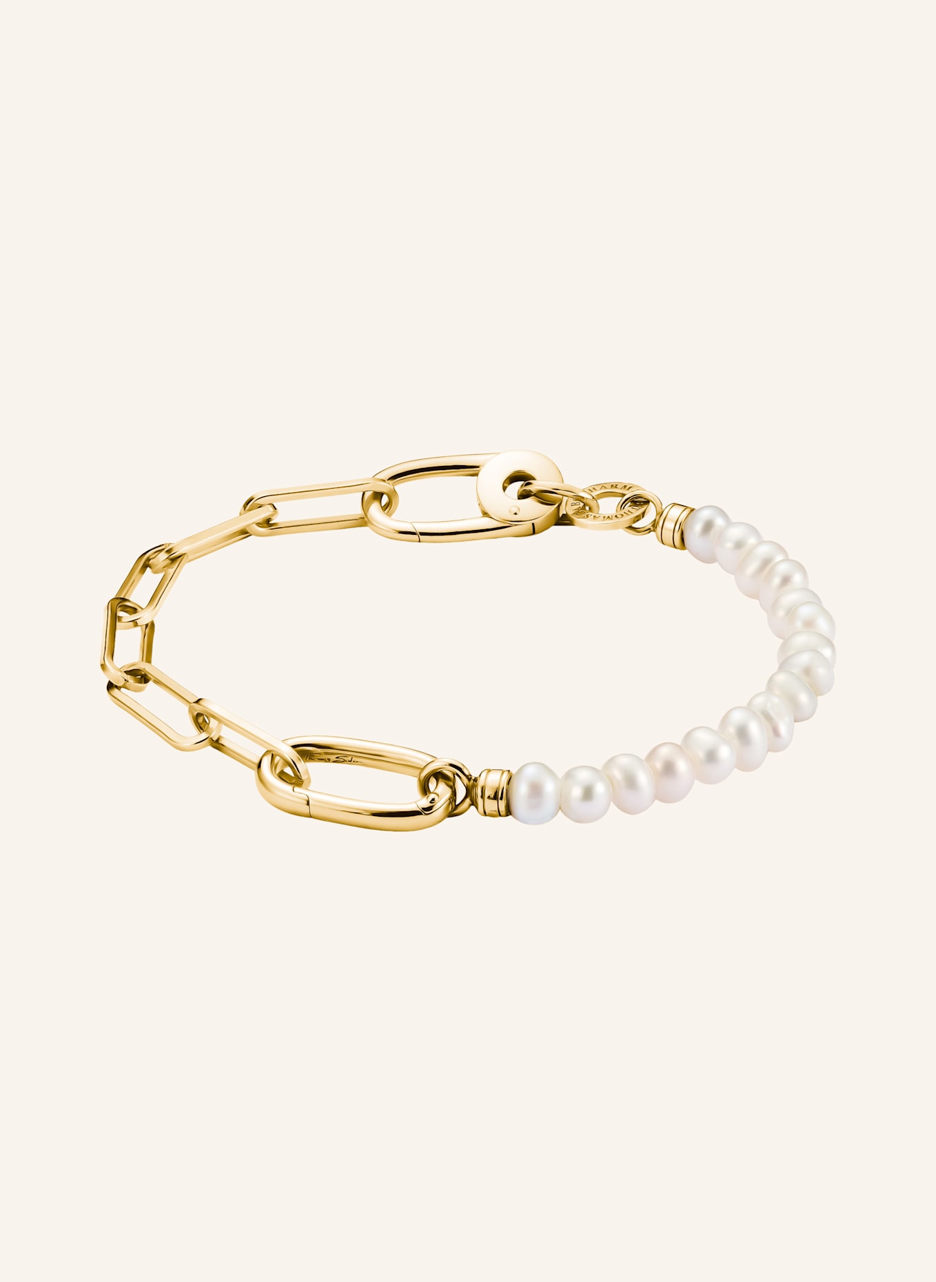 THOMAS SABO Charm-Armband: GOLD/ WEISS