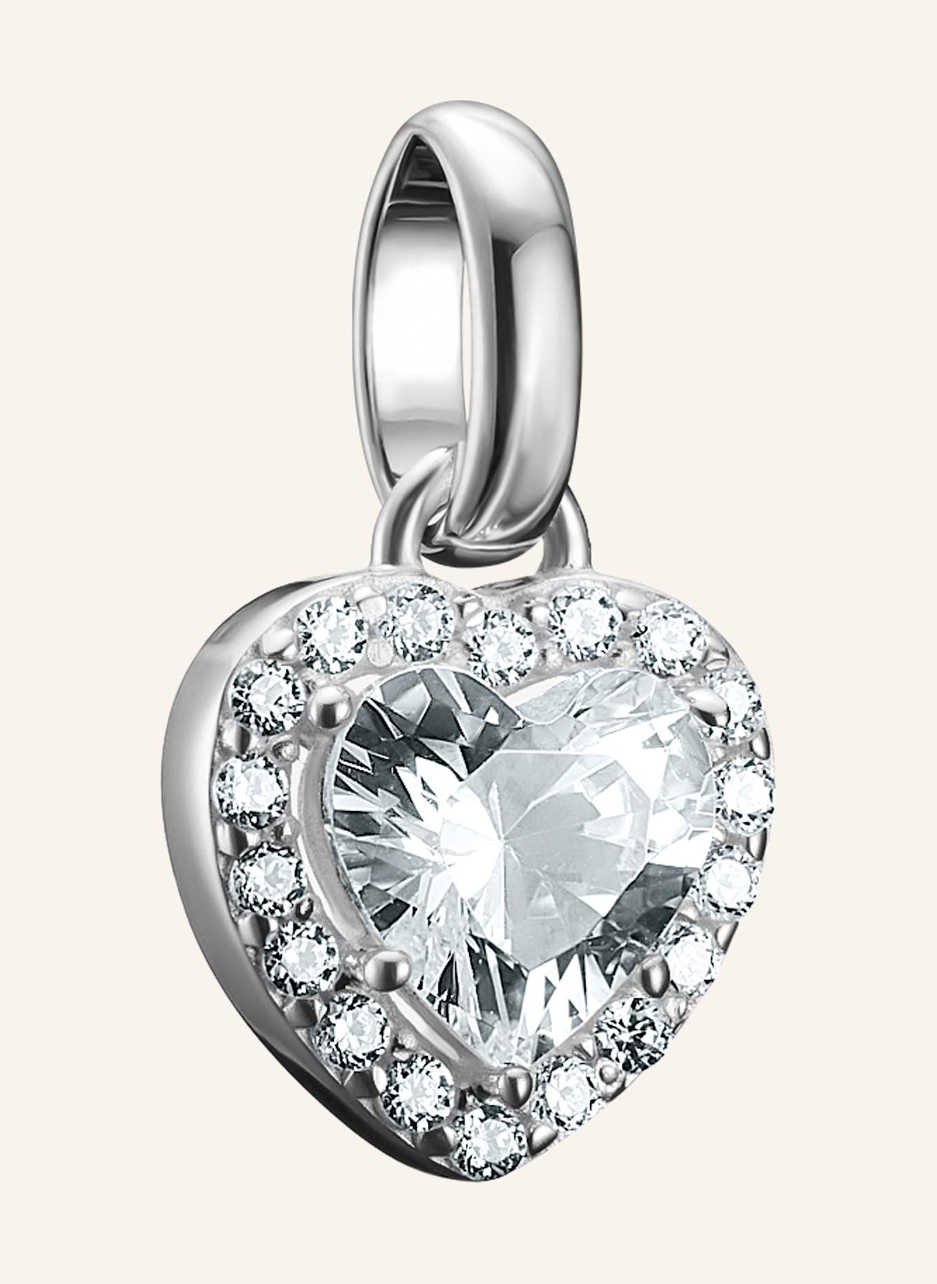 THOMAS SABO Charm-Anhänger: SILBER/ WEISS