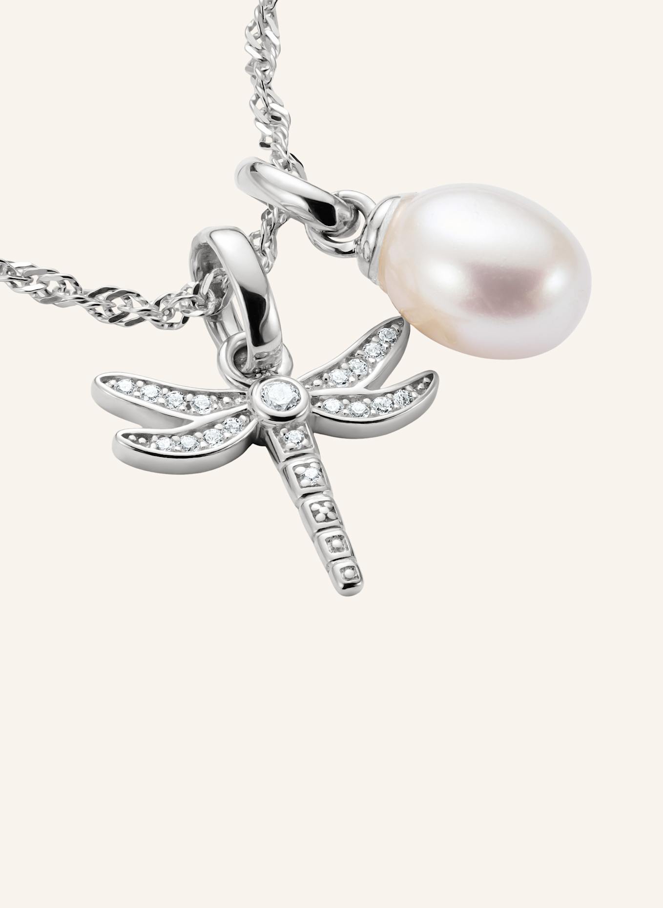 THOMAS SABO Charm-Anhänger: SILBER/ WEISS