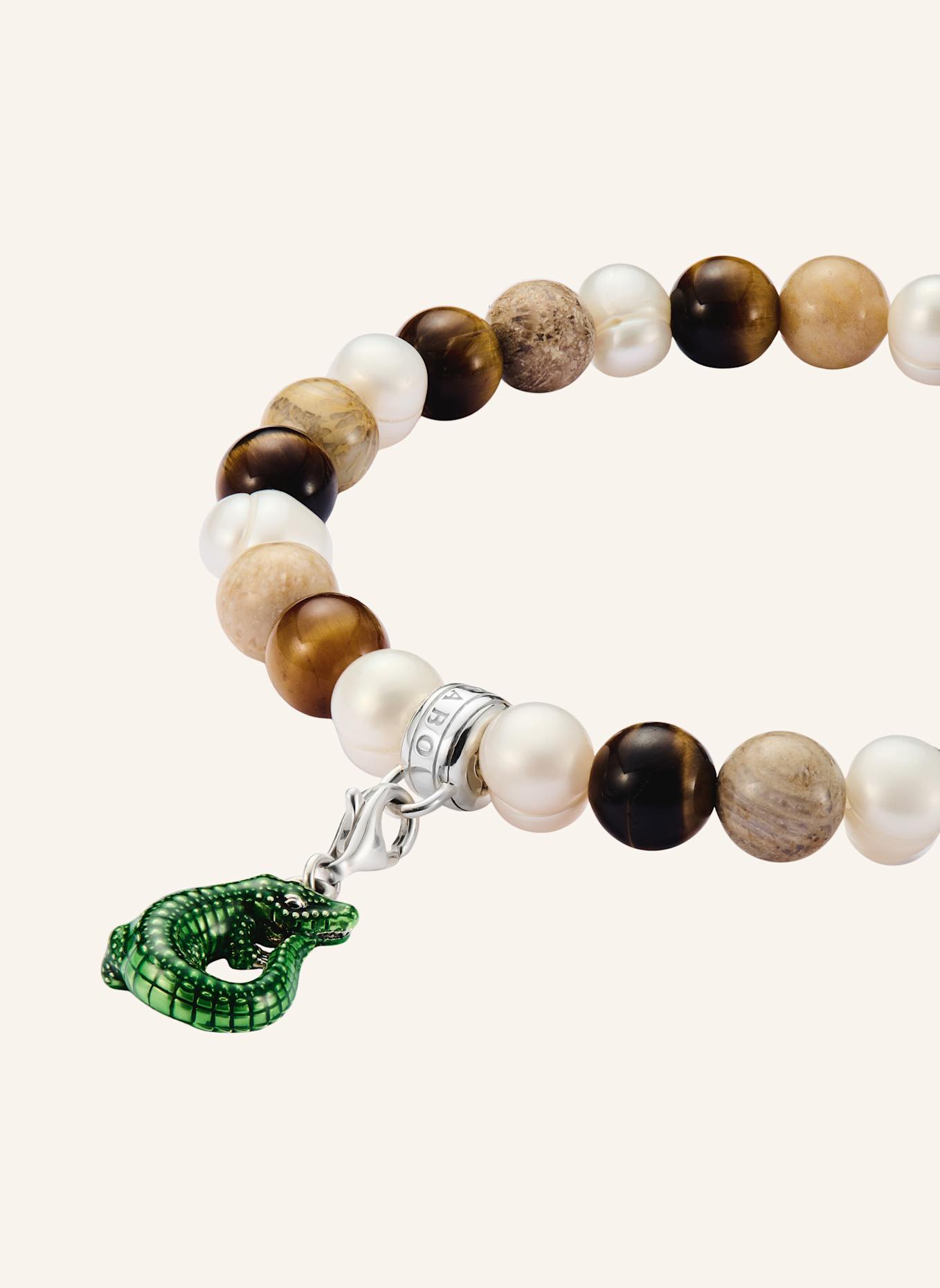 THOMAS SABO Armband: SILBER/ BRAUN/ WEISS