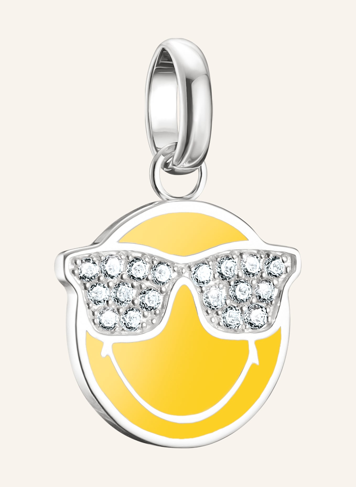 THOMAS SABO Charm-Anhänger: SILBER/ WEISS/ GELB