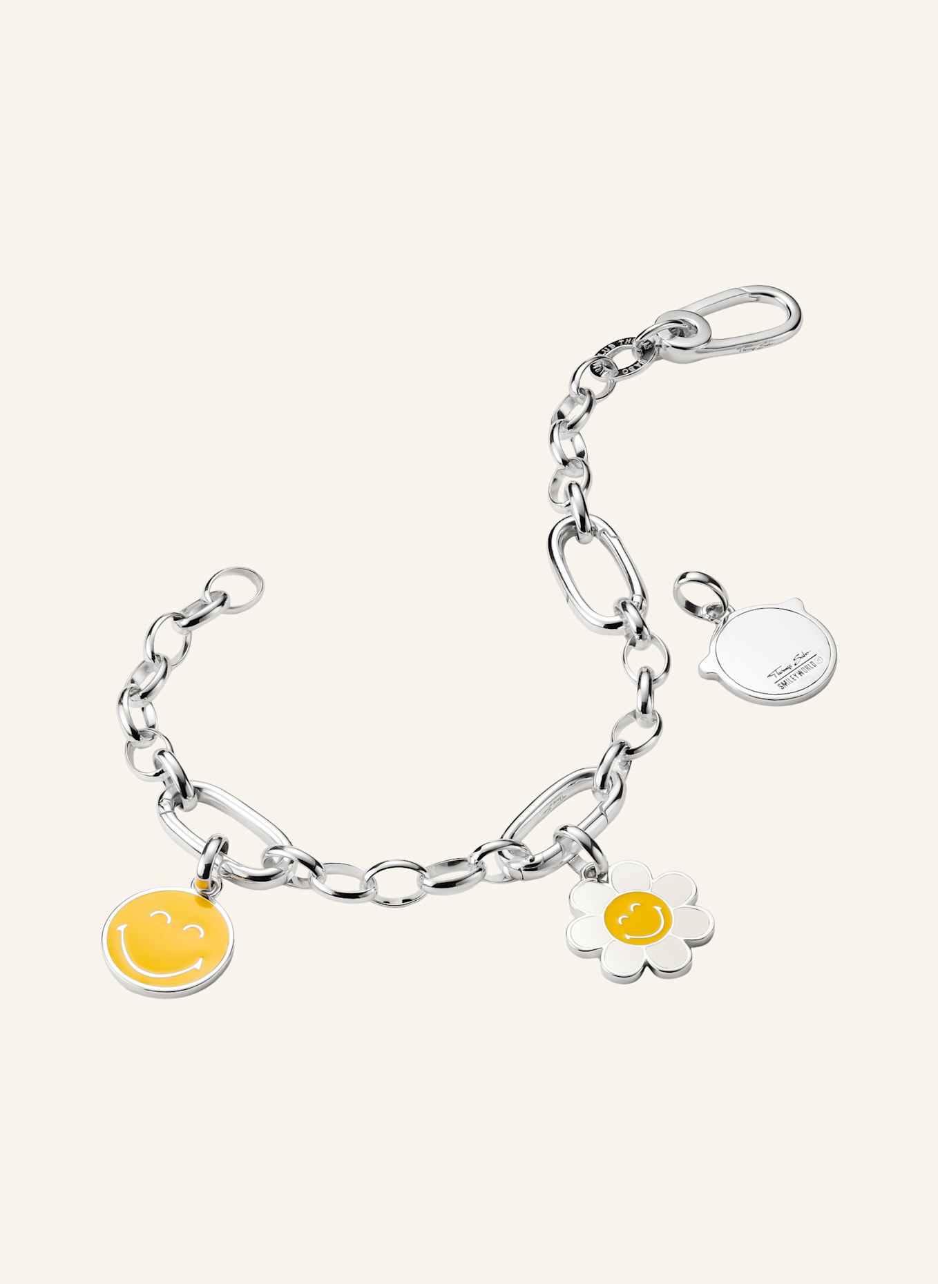 THOMAS SABO Charm-Anhänger: SILBER/ WEISS/ GELB