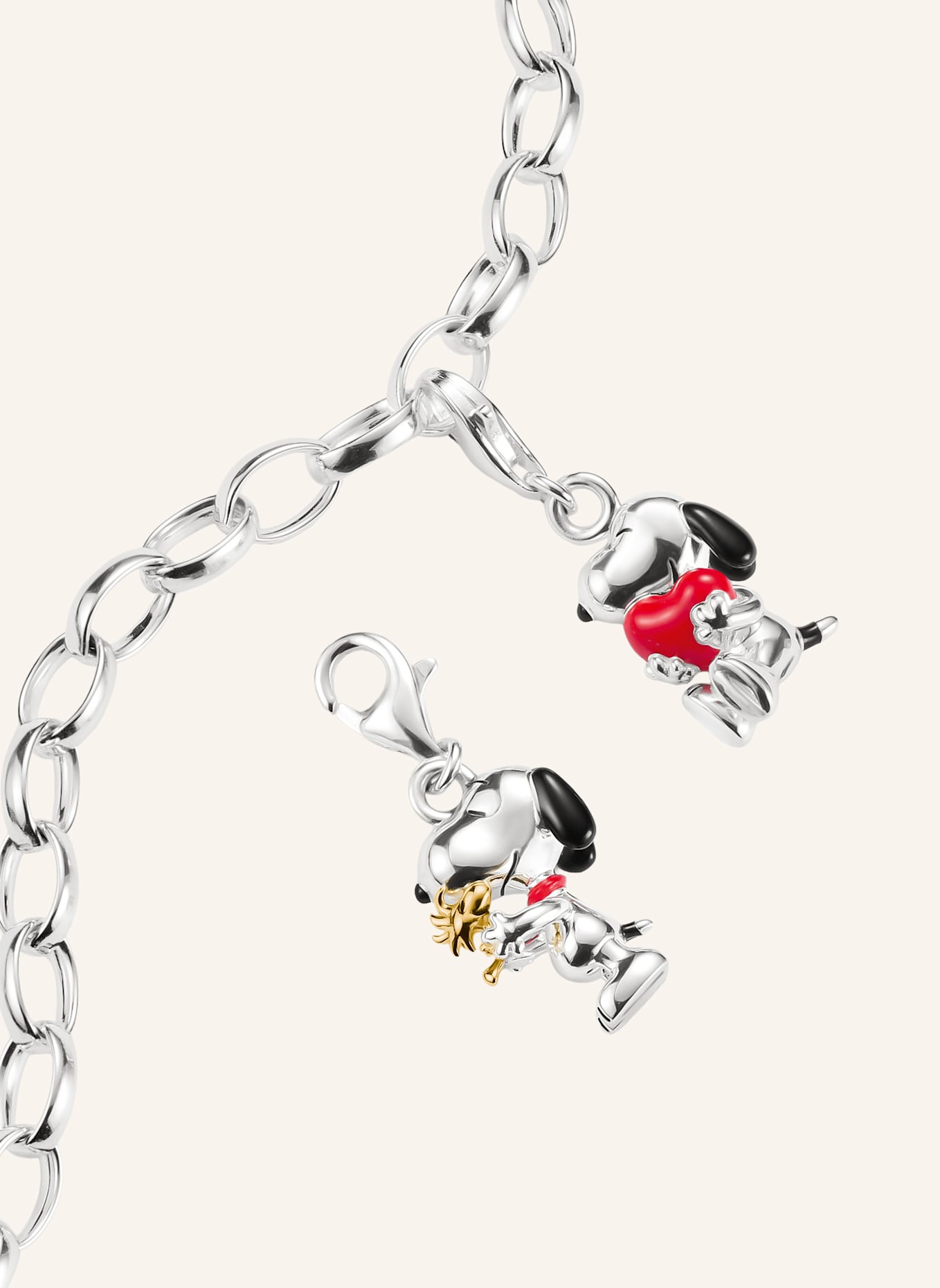 THOMAS SABO Charm-Anhänger: SILBER/ SCHWARZ/ GOLD/ ROT