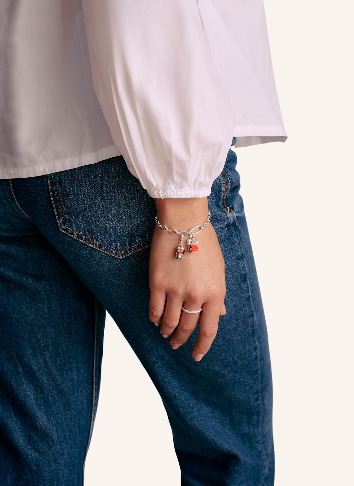 THOMAS SABO Charm-Anhänger: SILBER/ SCHWARZ/ ROT