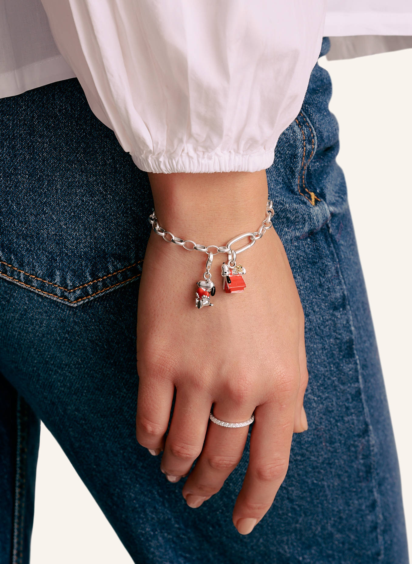 THOMAS SABO Charm-Anhänger: GOLD/ SCHWARZ/ ROT