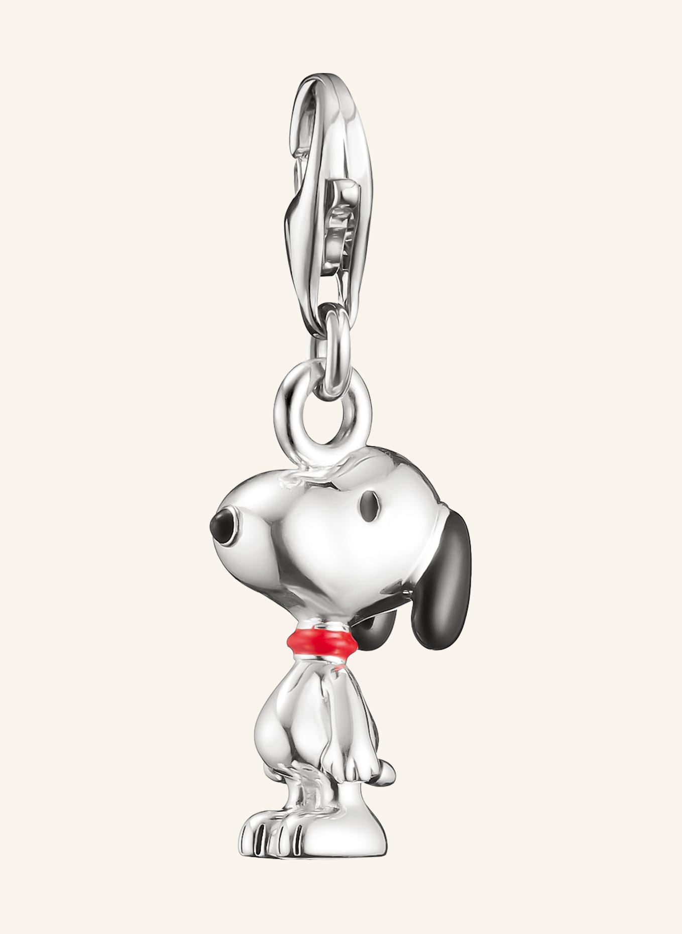 THOMAS SABO Charm-Anhänger: SILBER/ SCHWARZ/ ROT