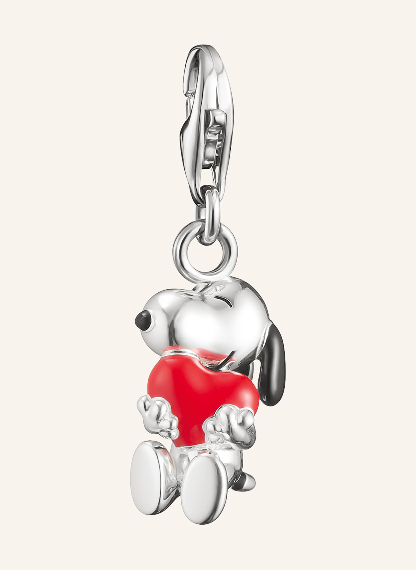 THOMAS SABO Charm-Anhänger: SILBER/ SCHWARZ/ ROT