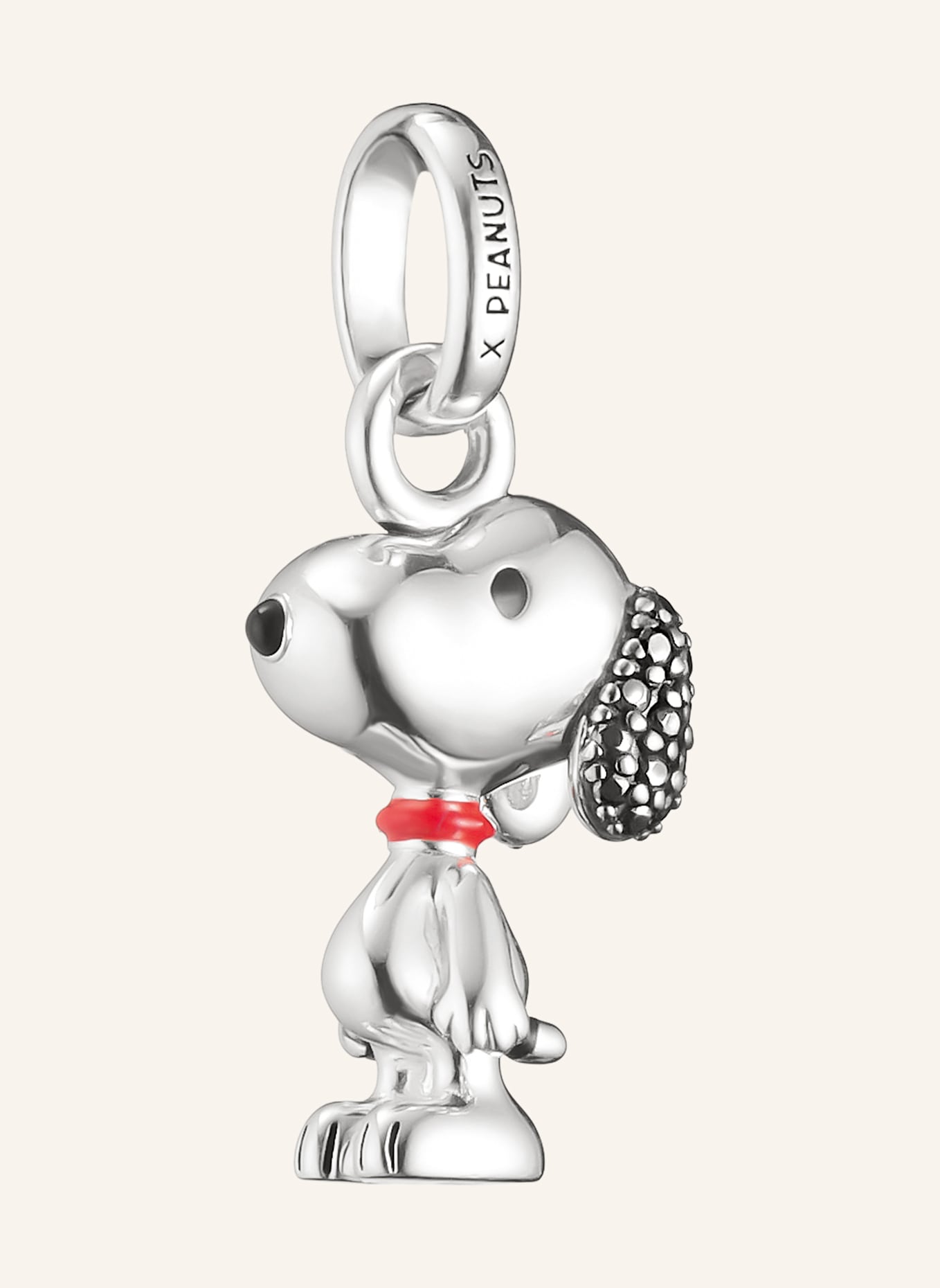 THOMAS SABO Charm-Anhänger: SILBER/ SCHWARZ/ ROT
