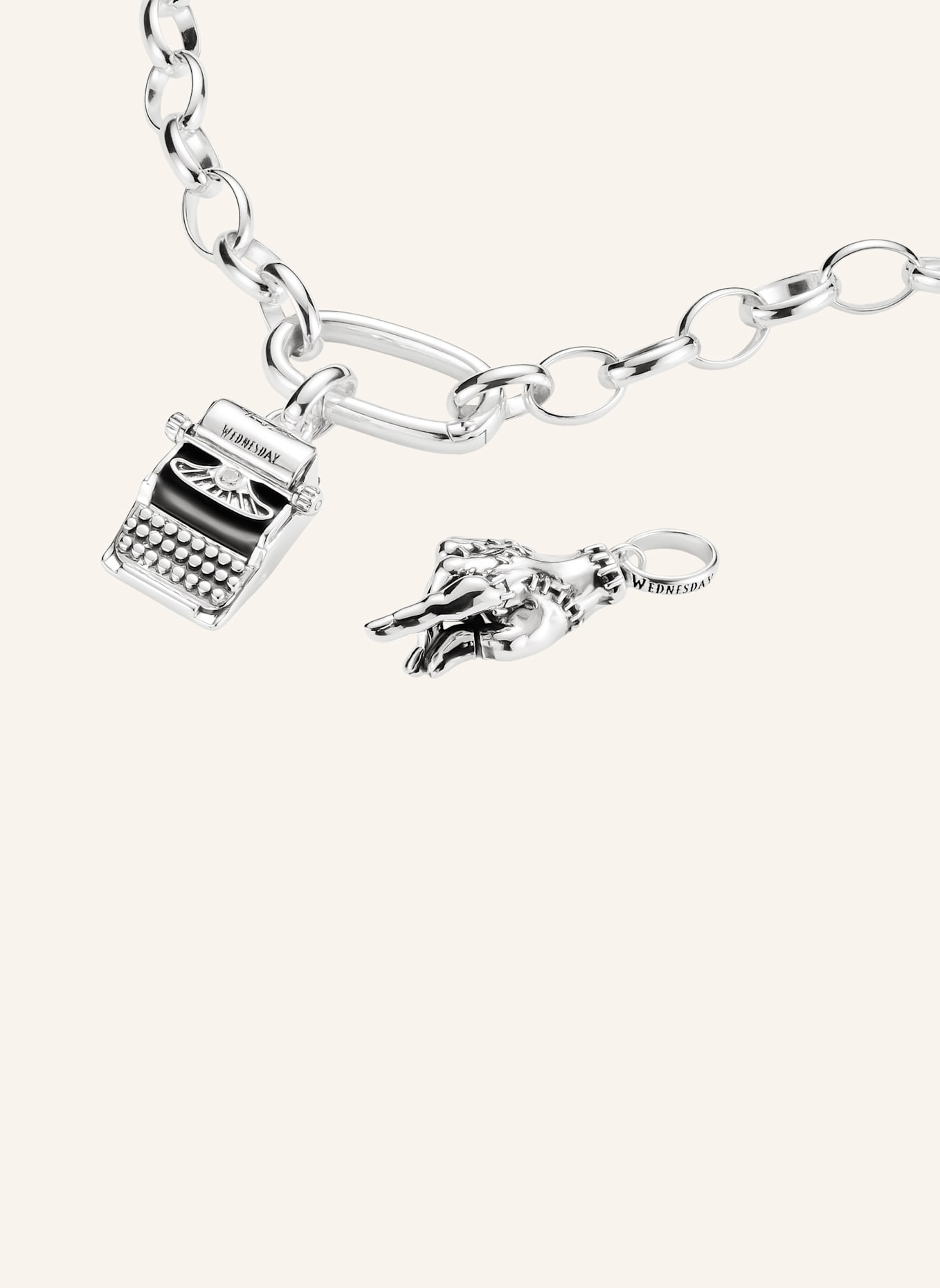 THOMAS SABO Charm-Anhänger: SILBER/ SCHWARZ