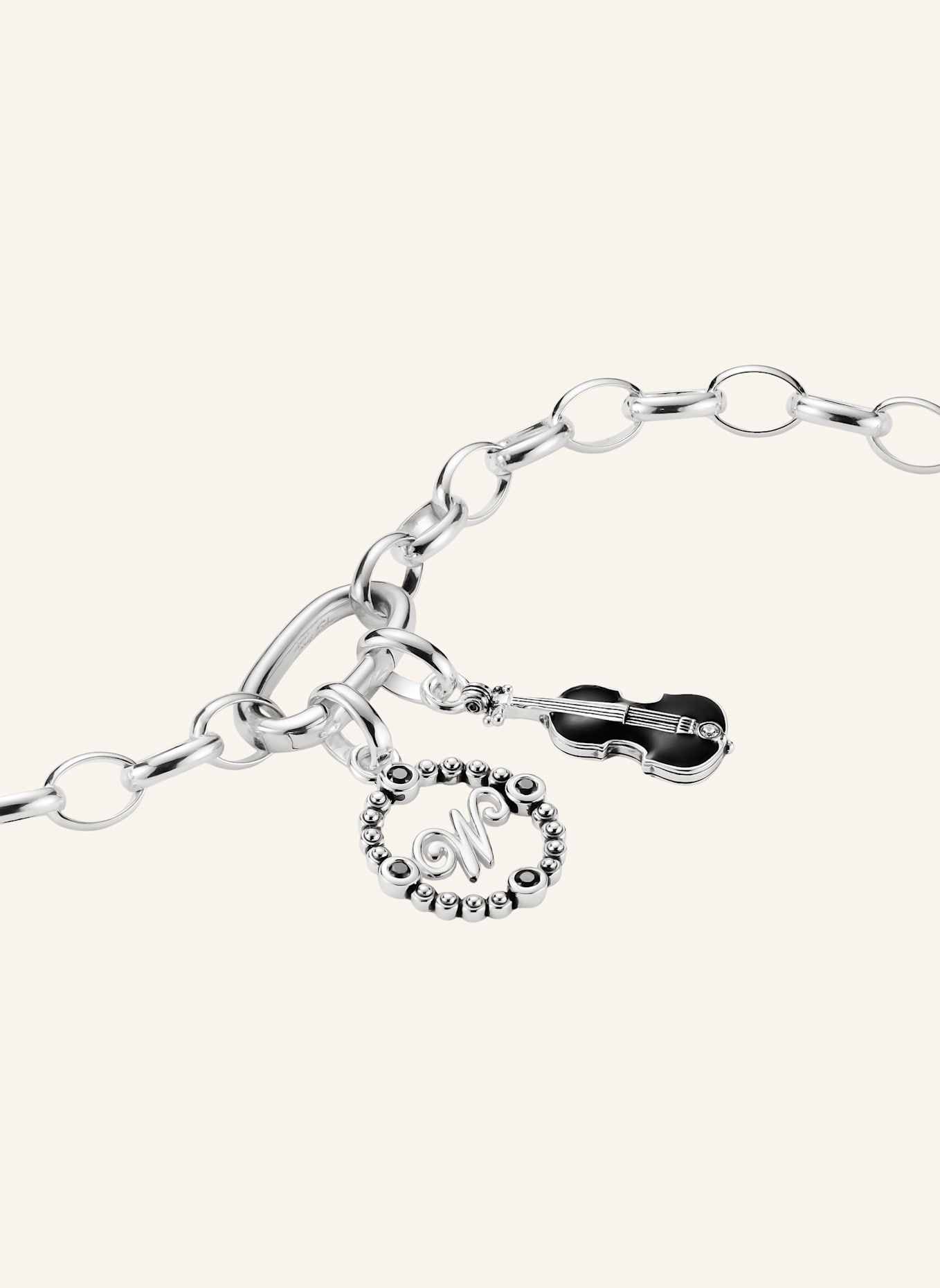 THOMAS SABO Charm-Anhänger: SILBER/ SCHWARZ
