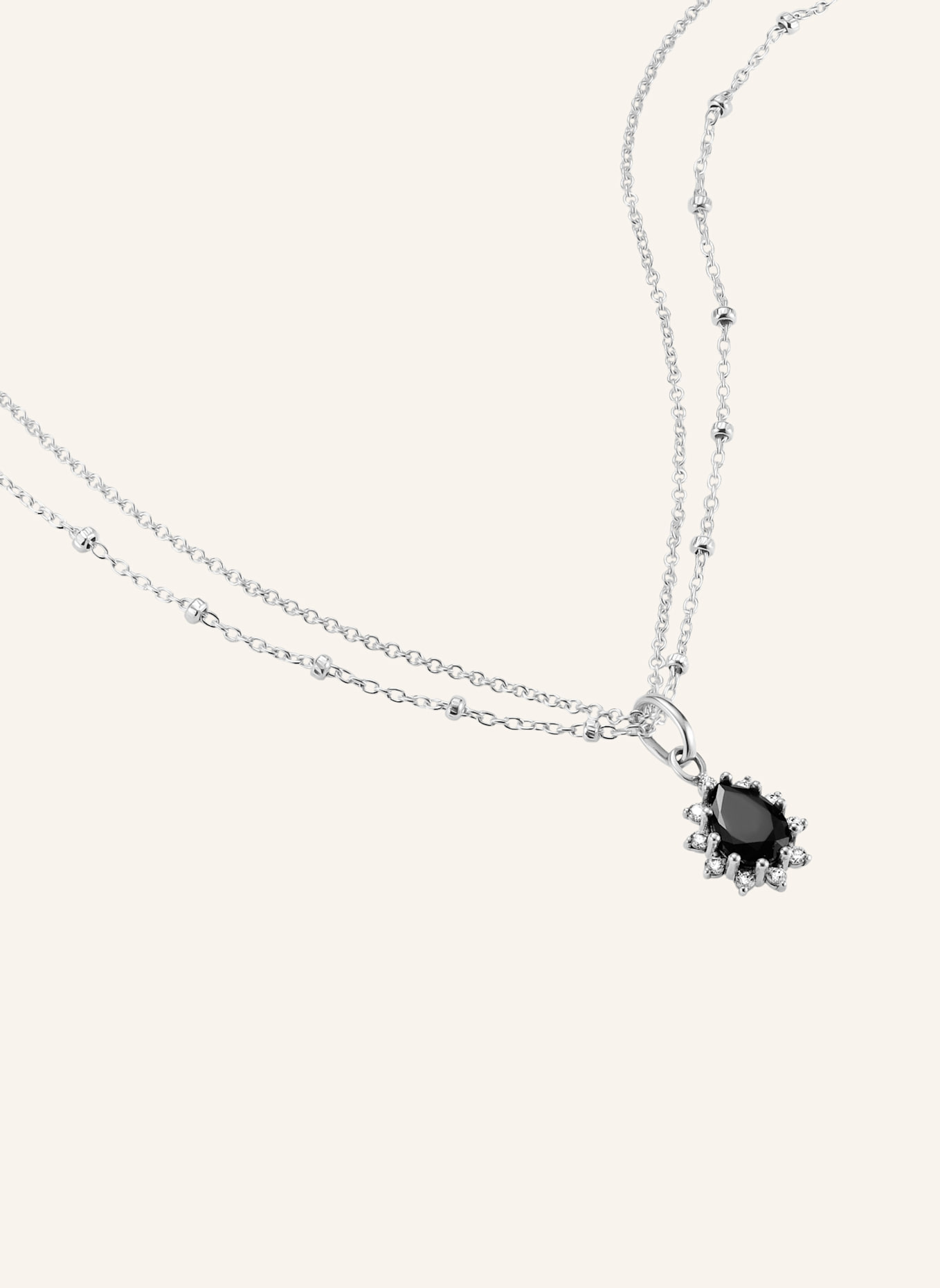 THOMAS SABO Kette: SILBER/ SCHWARZ/ WEISS