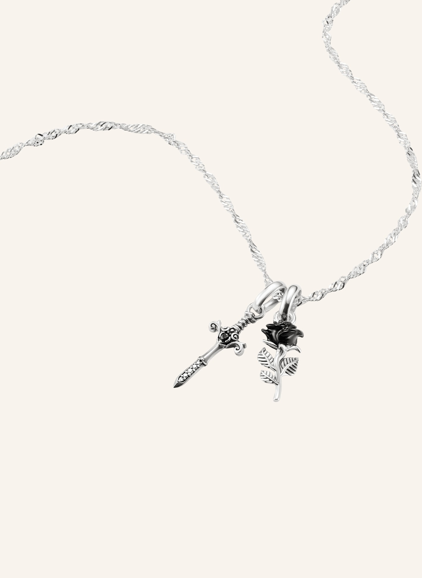 THOMAS SABO Kette: SILBER/ SCHWARZ/ WEISS