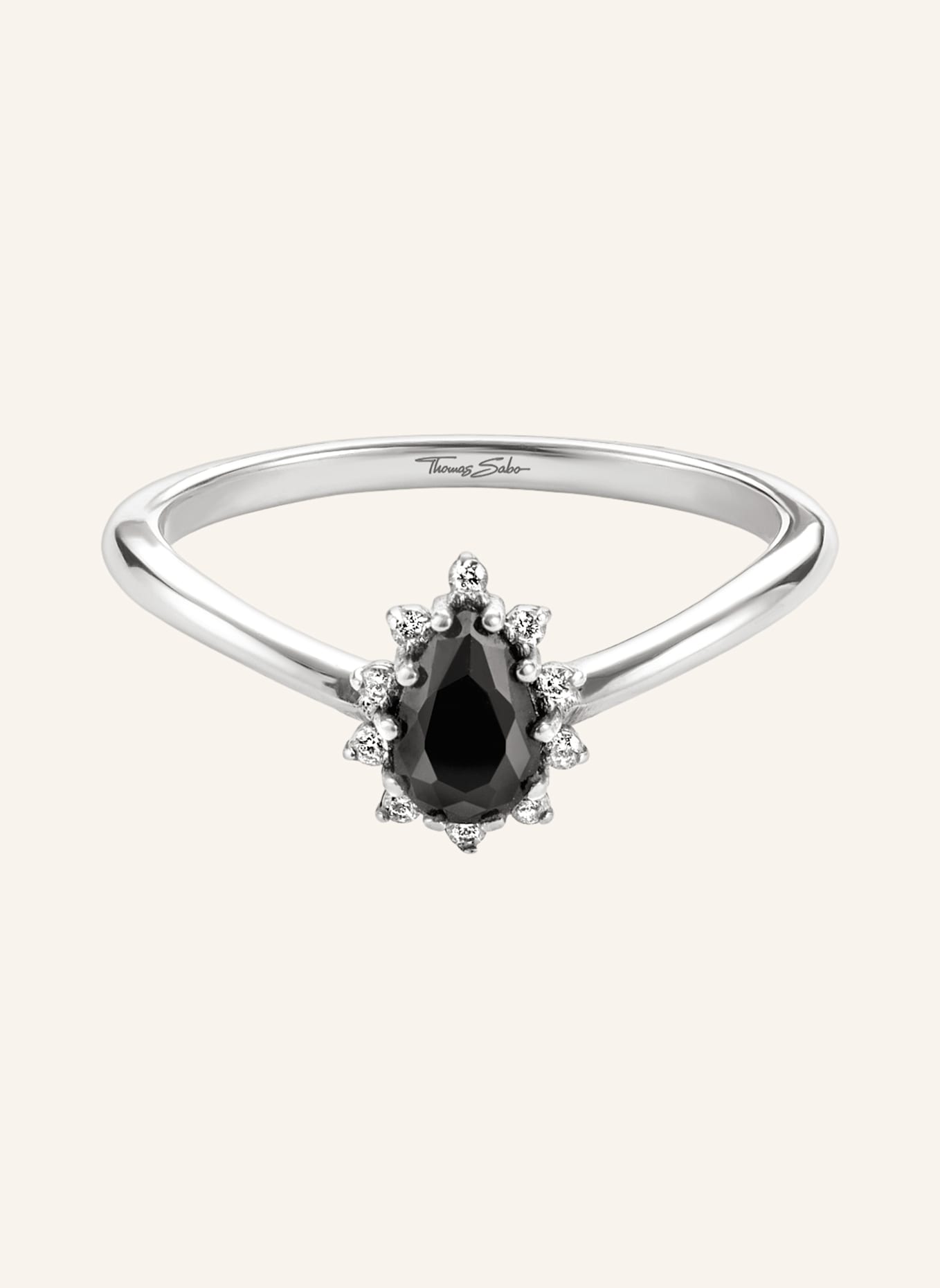 THOMAS SABO Ring: SILBER/ SCHWARZ/ WEISS