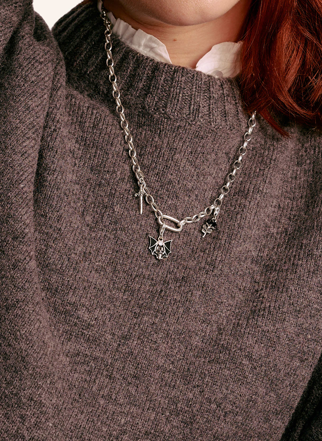 THOMAS SABO Charm-Anhänger: SILBER/ SCHWARZ/ WEISS