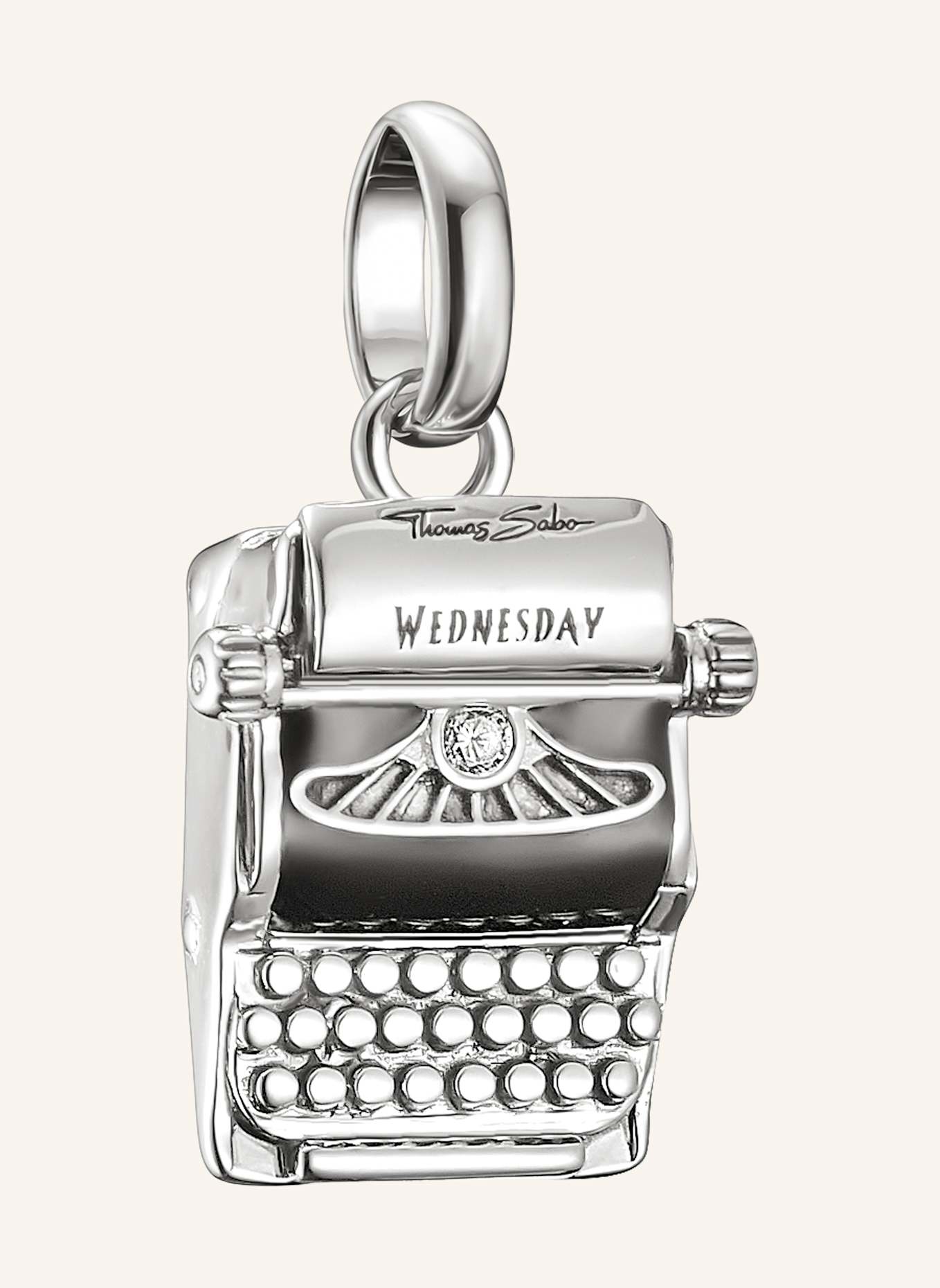 THOMAS SABO Charm-Anhänger: SILBER/ SCHWARZ