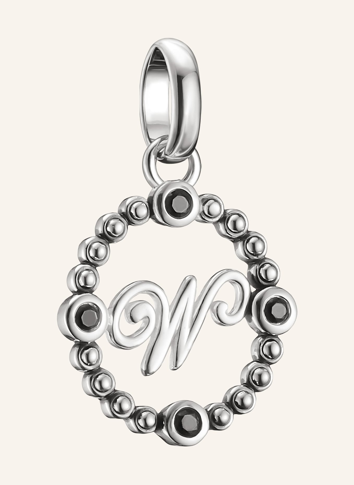 THOMAS SABO Charm-Anhänger: SILBER/ SCHWARZ