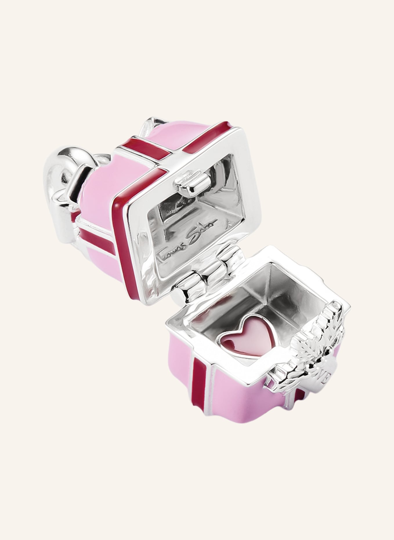 THOMAS SABO Charm-Anhänger: SILBER/ PINK/ ROT