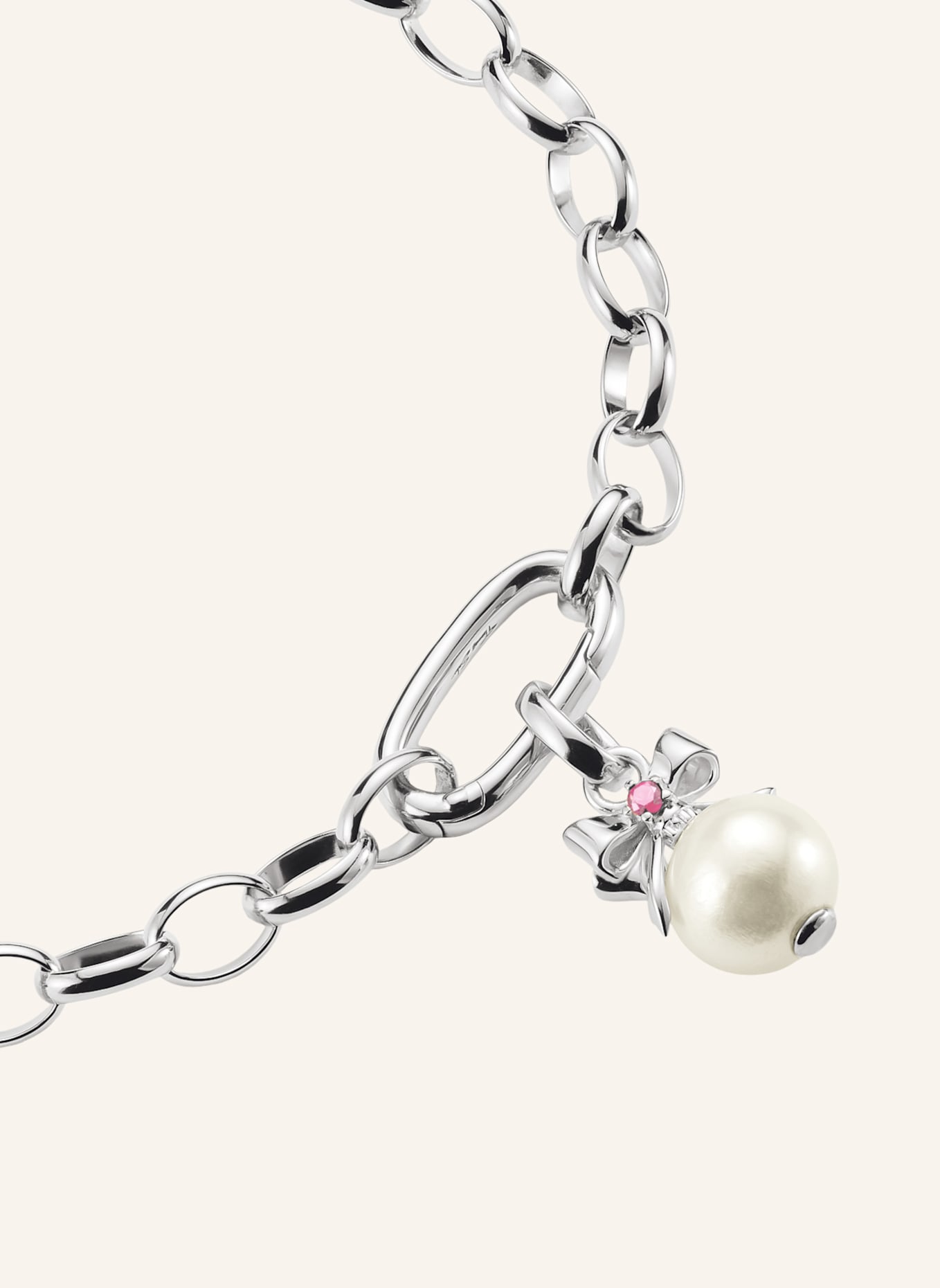 THOMAS SABO Charm-Anhänger: SILBER/ WEISS/ PINK