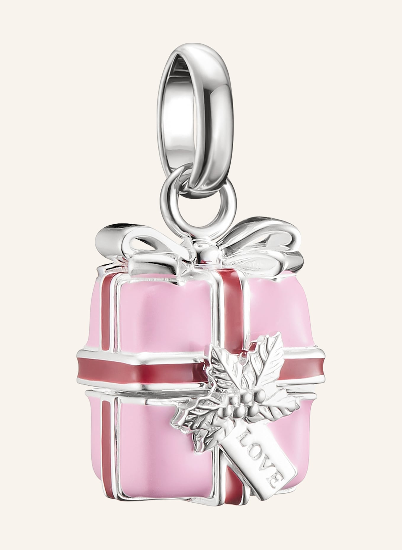 THOMAS SABO Charm-Anhänger: SILBER/ PINK/ ROT