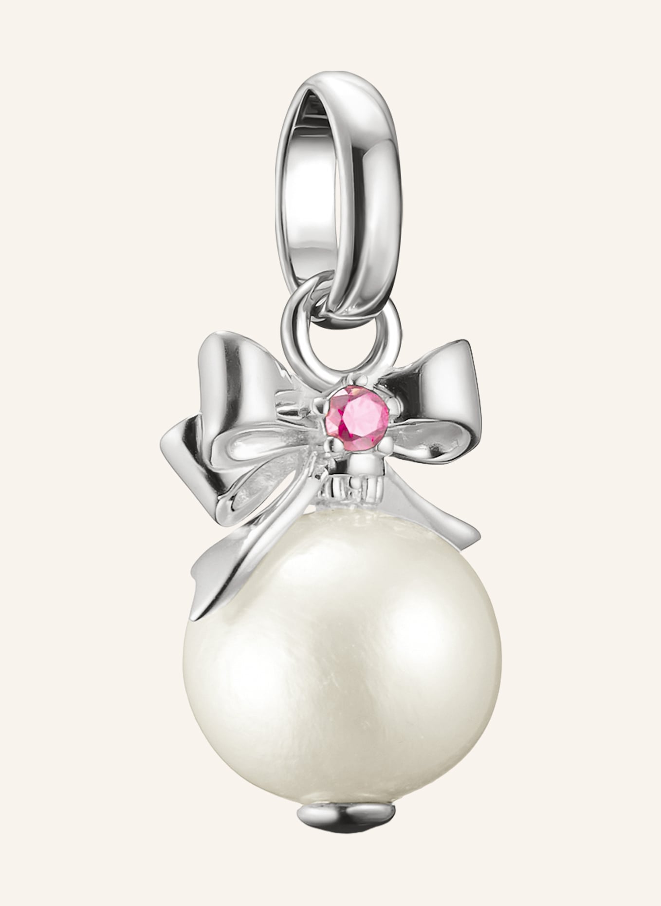 THOMAS SABO Charm-Anhänger: SILBER/ WEISS/ PINK