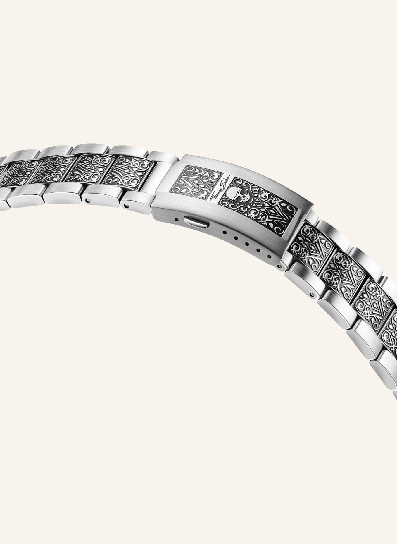 THOMAS SABO Herrenuhr: SILBER/ BEIGE