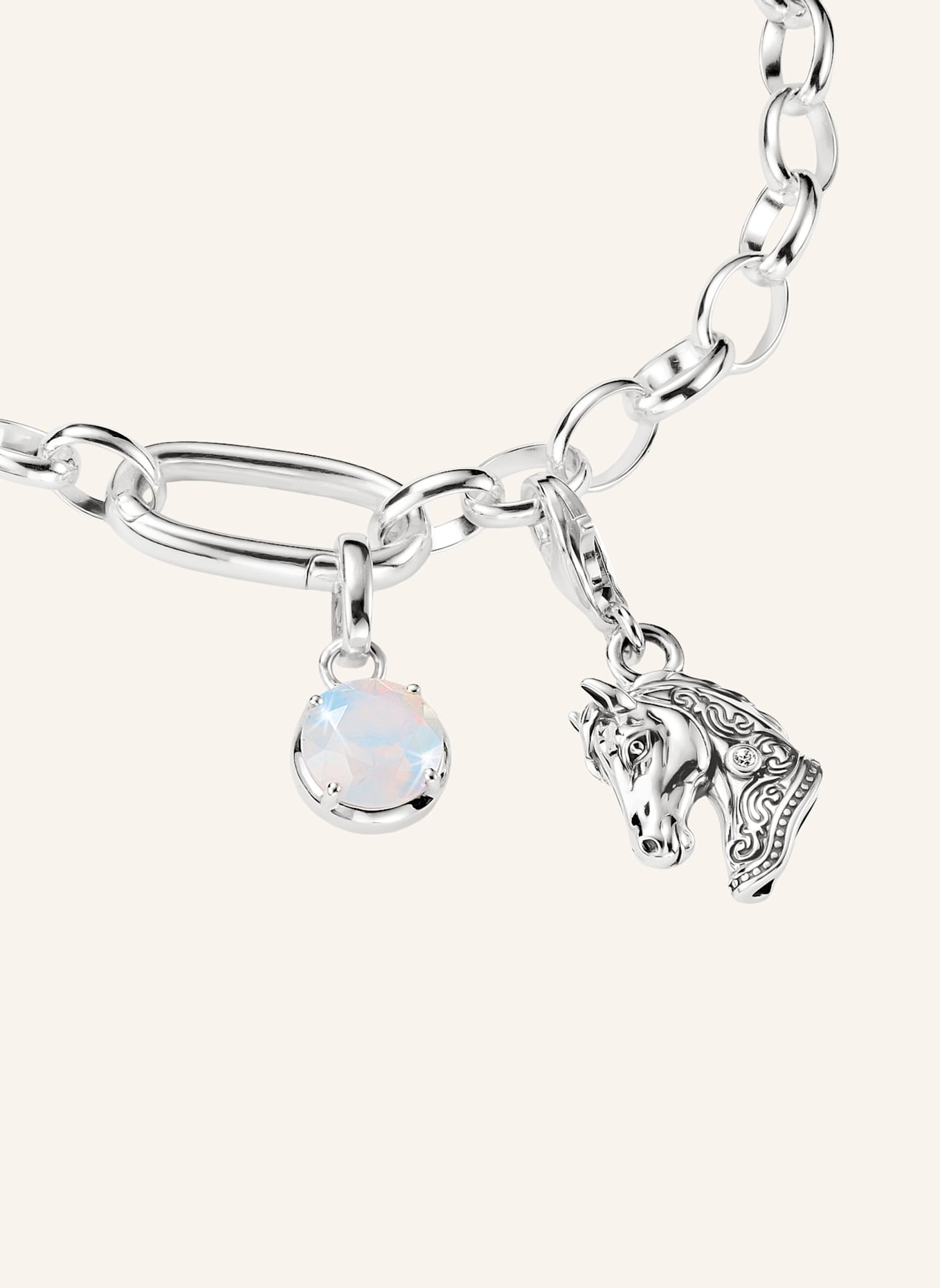 THOMAS SABO Charm-Anhänger: SILBER/ WEISS