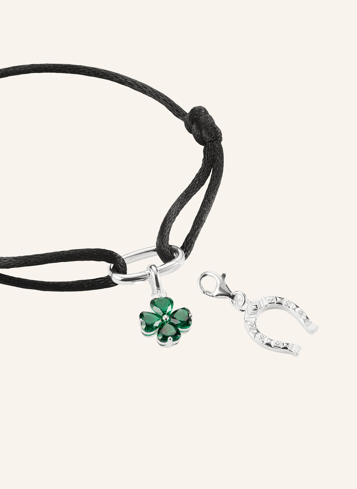 THOMAS SABO Charm-Anhänger: SILBER/ WEISS