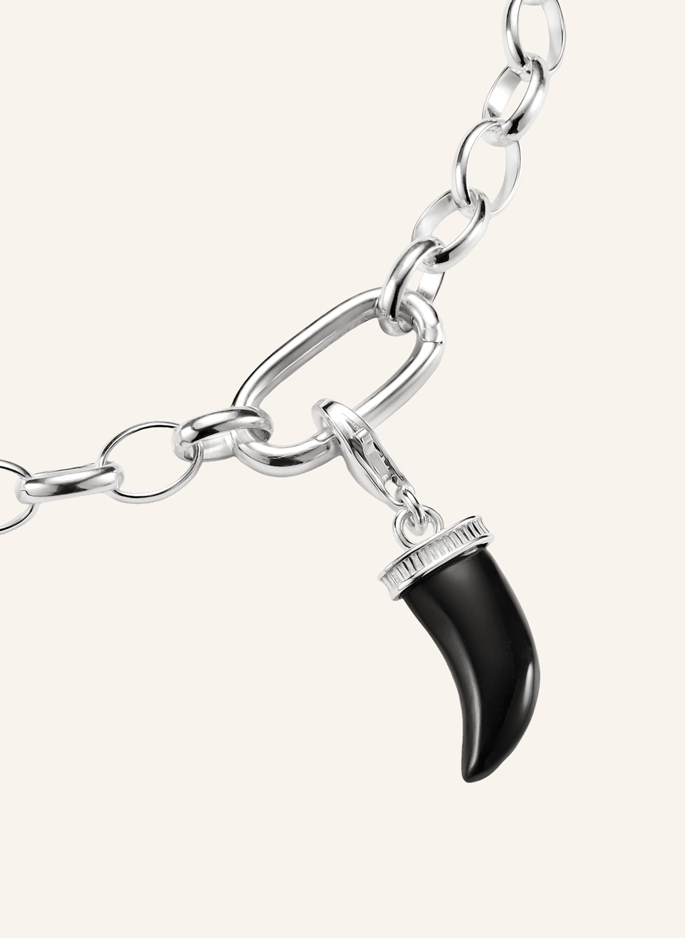 THOMAS SABO Charm-Anhänger: SILBER/ SCHWARZ