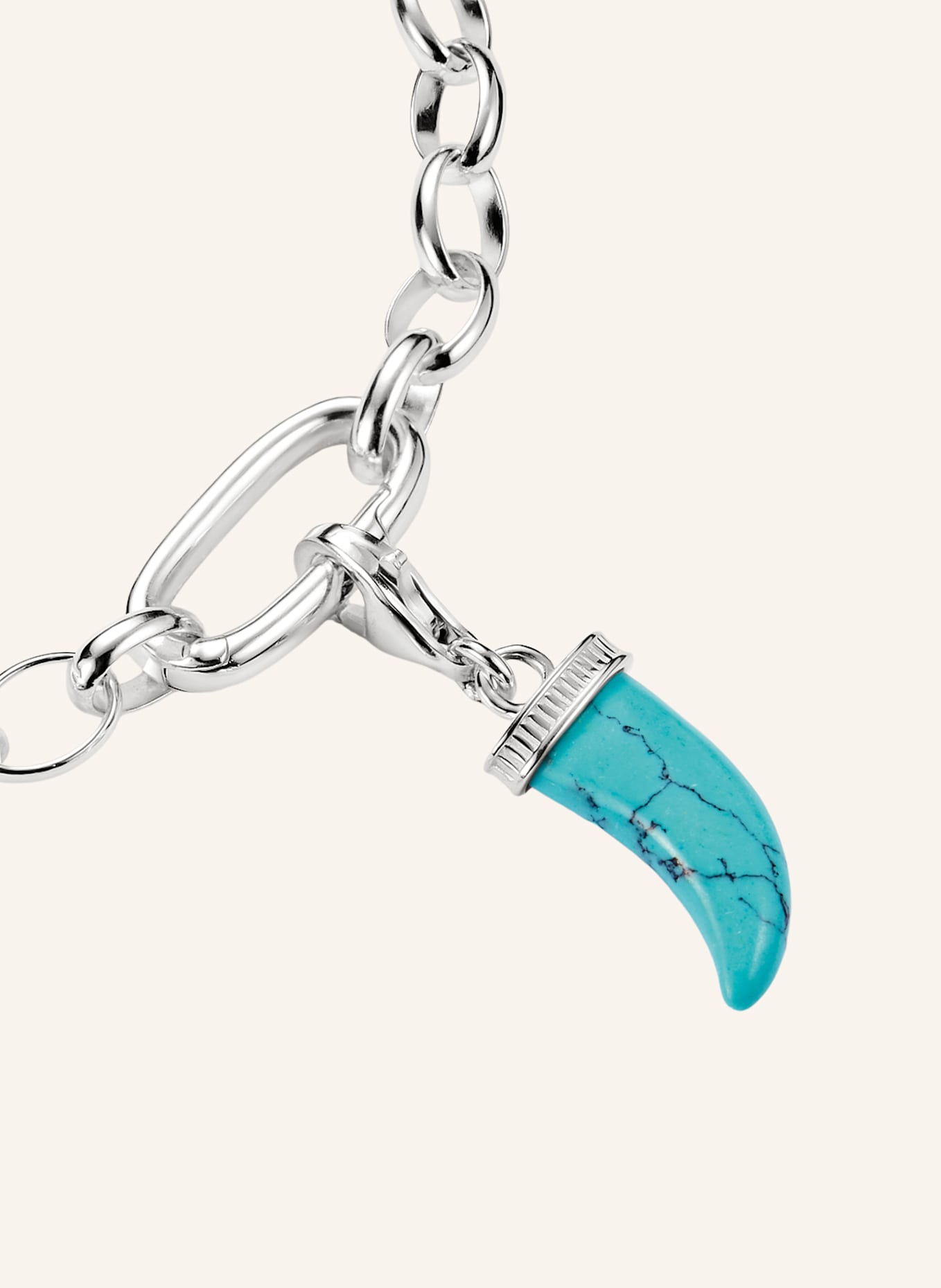 THOMAS SABO Charm-Anhänger: SILBER/ TÜRKIS