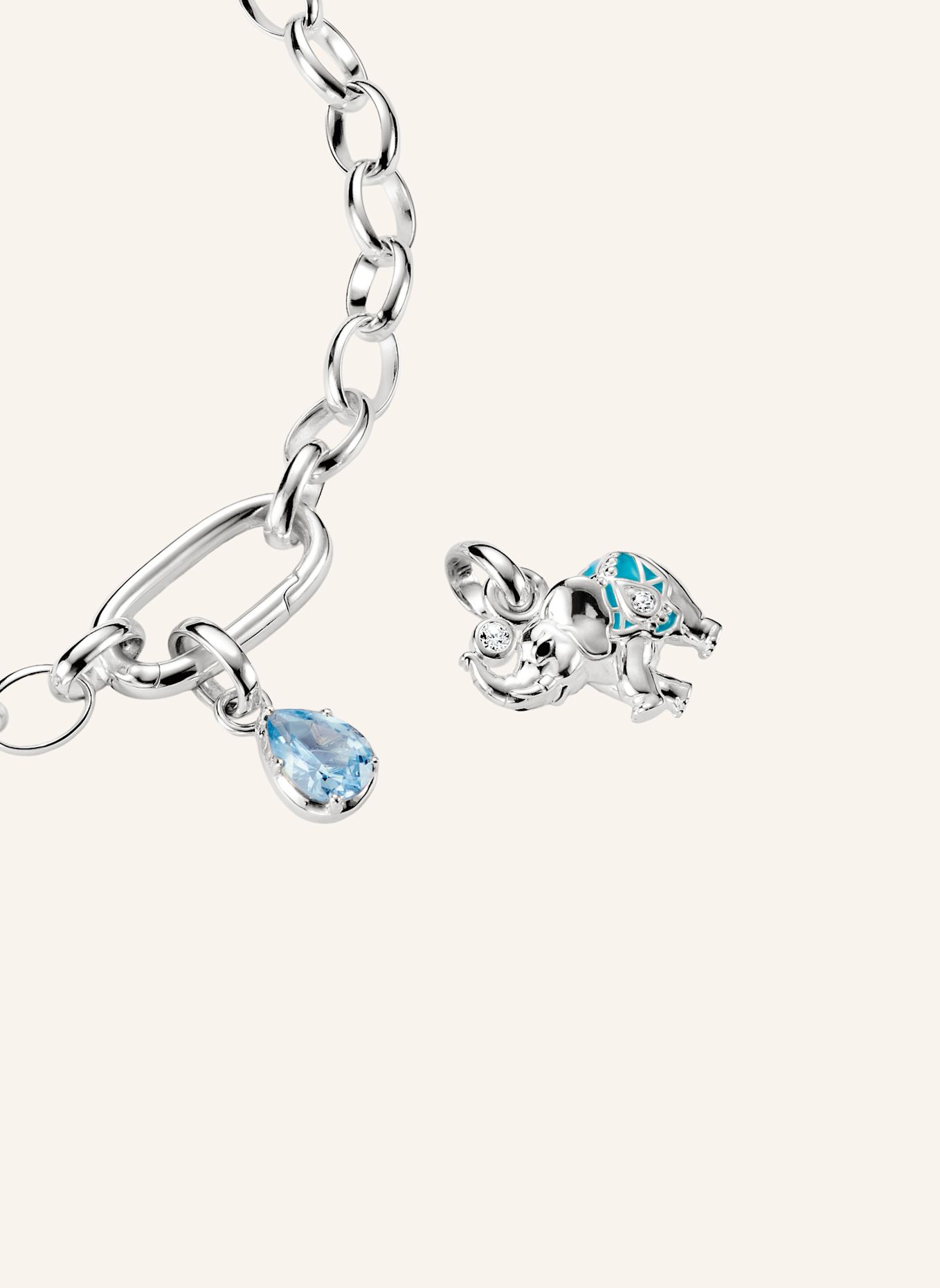 THOMAS SABO Charm-Anhänger: SILBER / BLAU