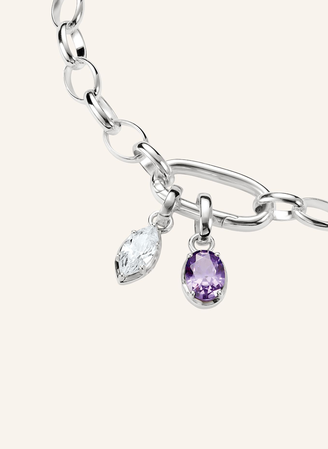 THOMAS SABO Charm-Anhänger: SILBER / WEISS