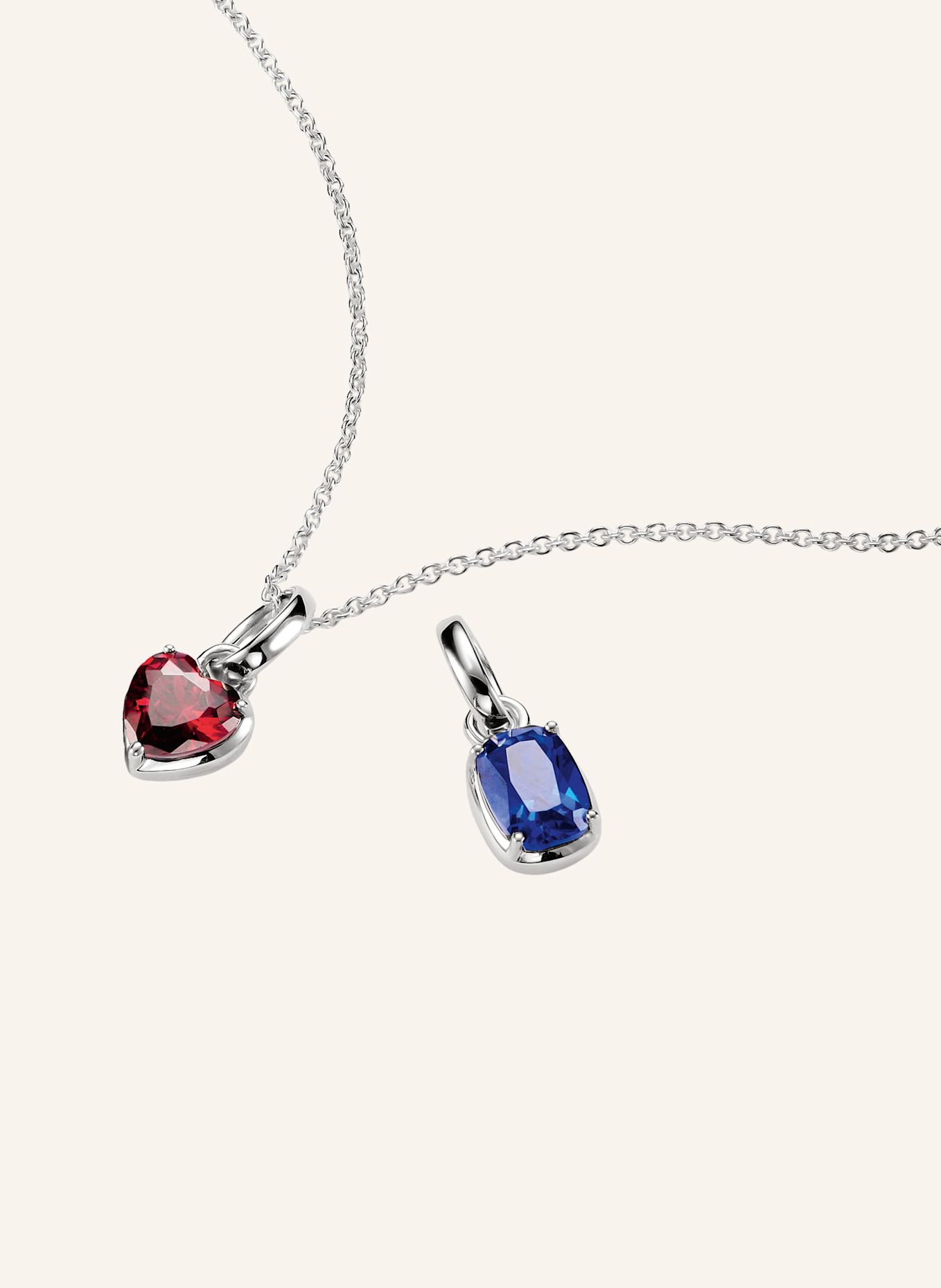 THOMAS SABO Charm-Anhänger: SILBER / DUNKELROT