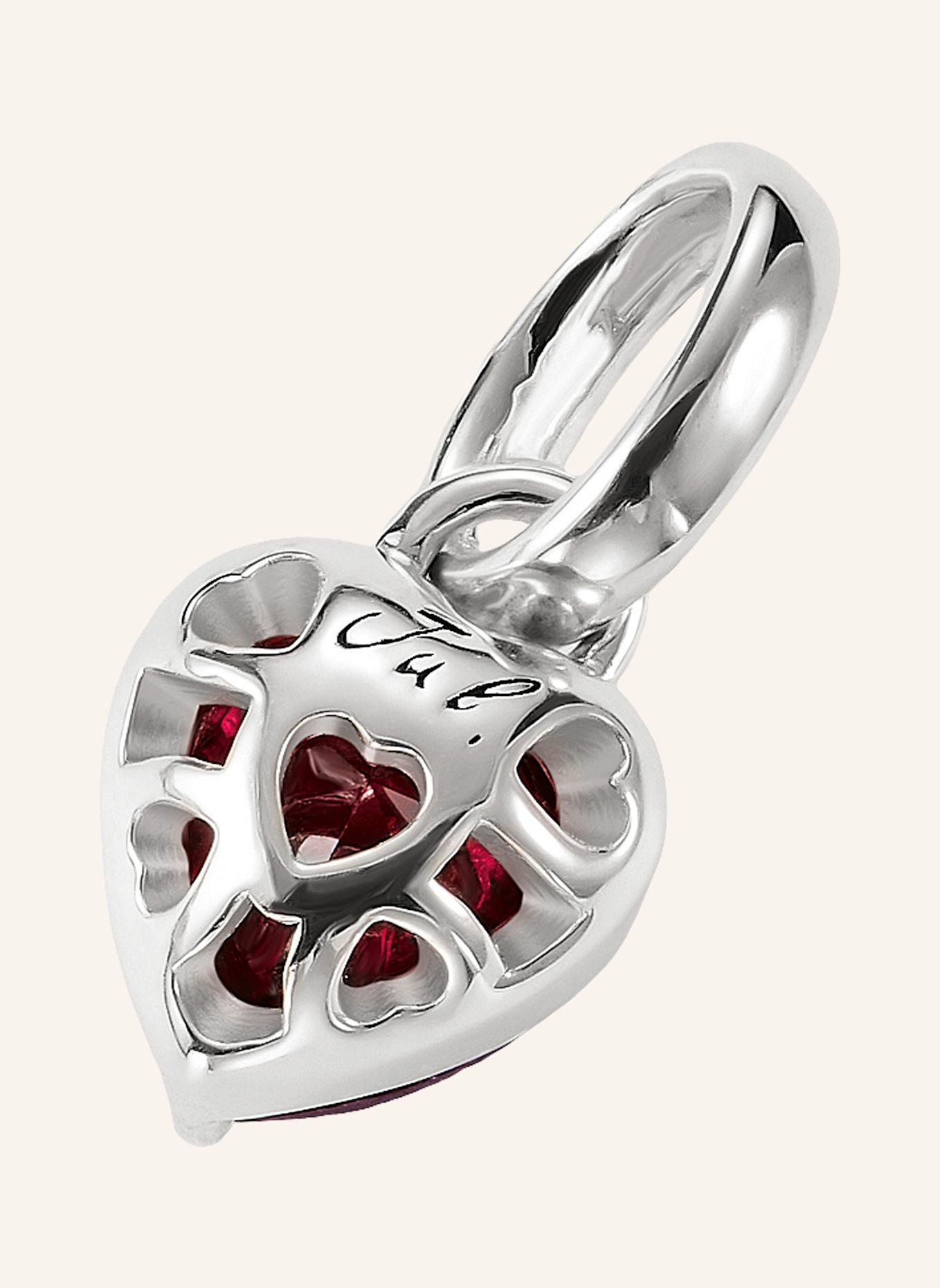 THOMAS SABO Charm-Anhänger: SILBER / DUNKELROT