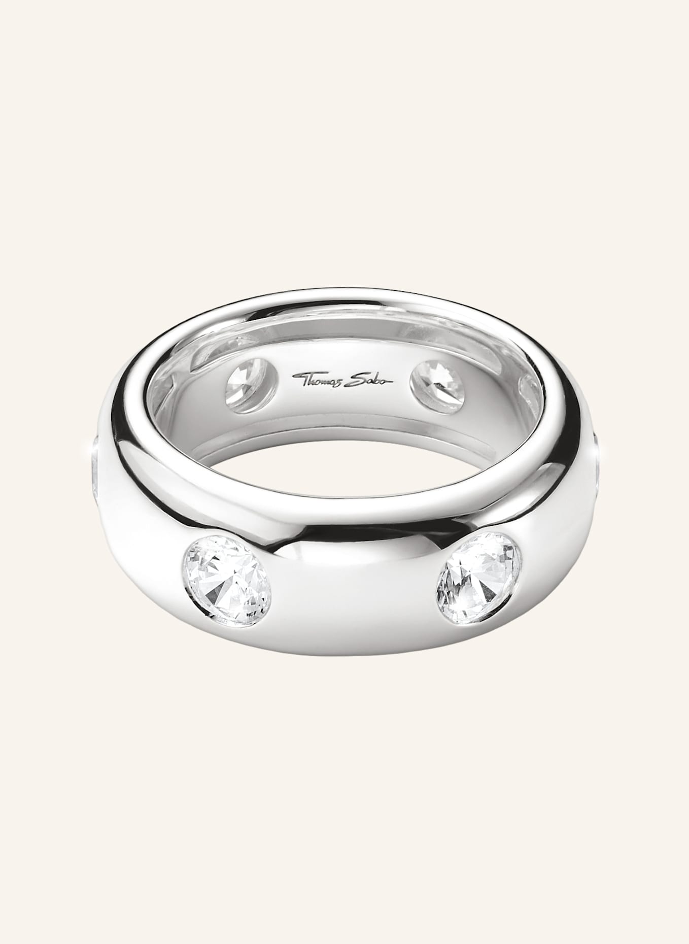 THOMAS SABO Ring: SILBER/ WEISS
