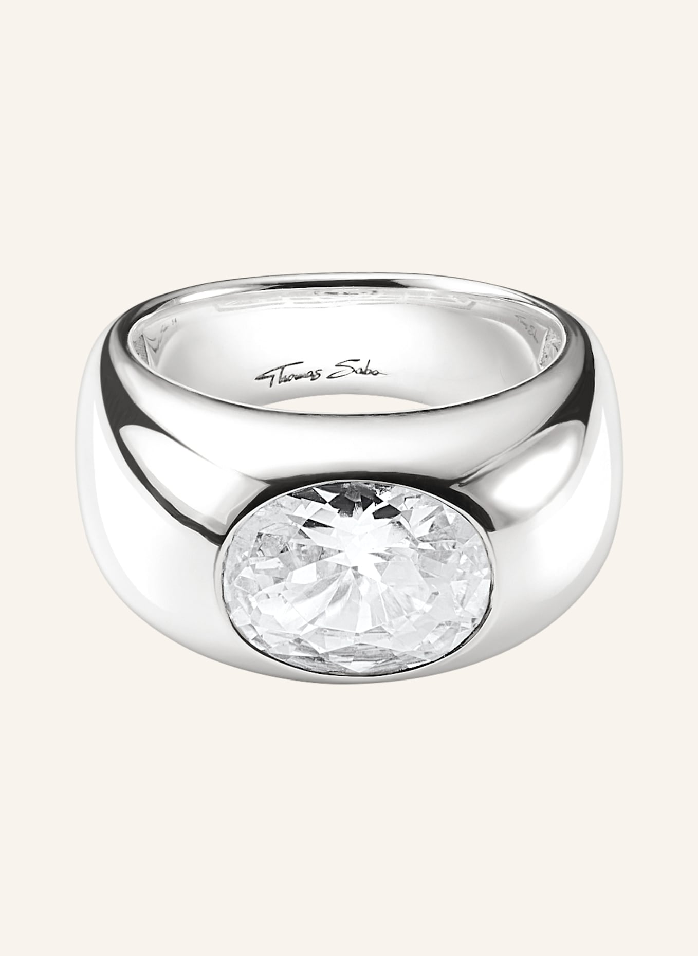 THOMAS SABO Ring: SILBER/ WEISS