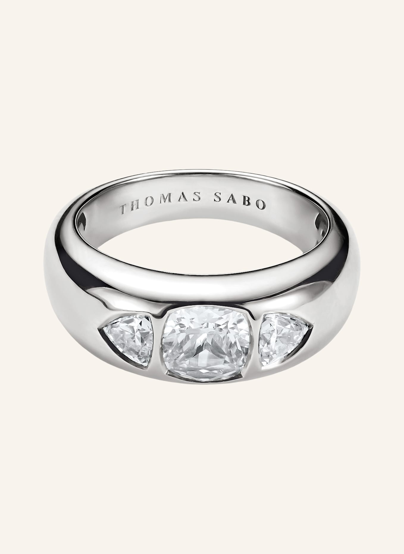 THOMAS SABO Ring: SILBER/ WEISS