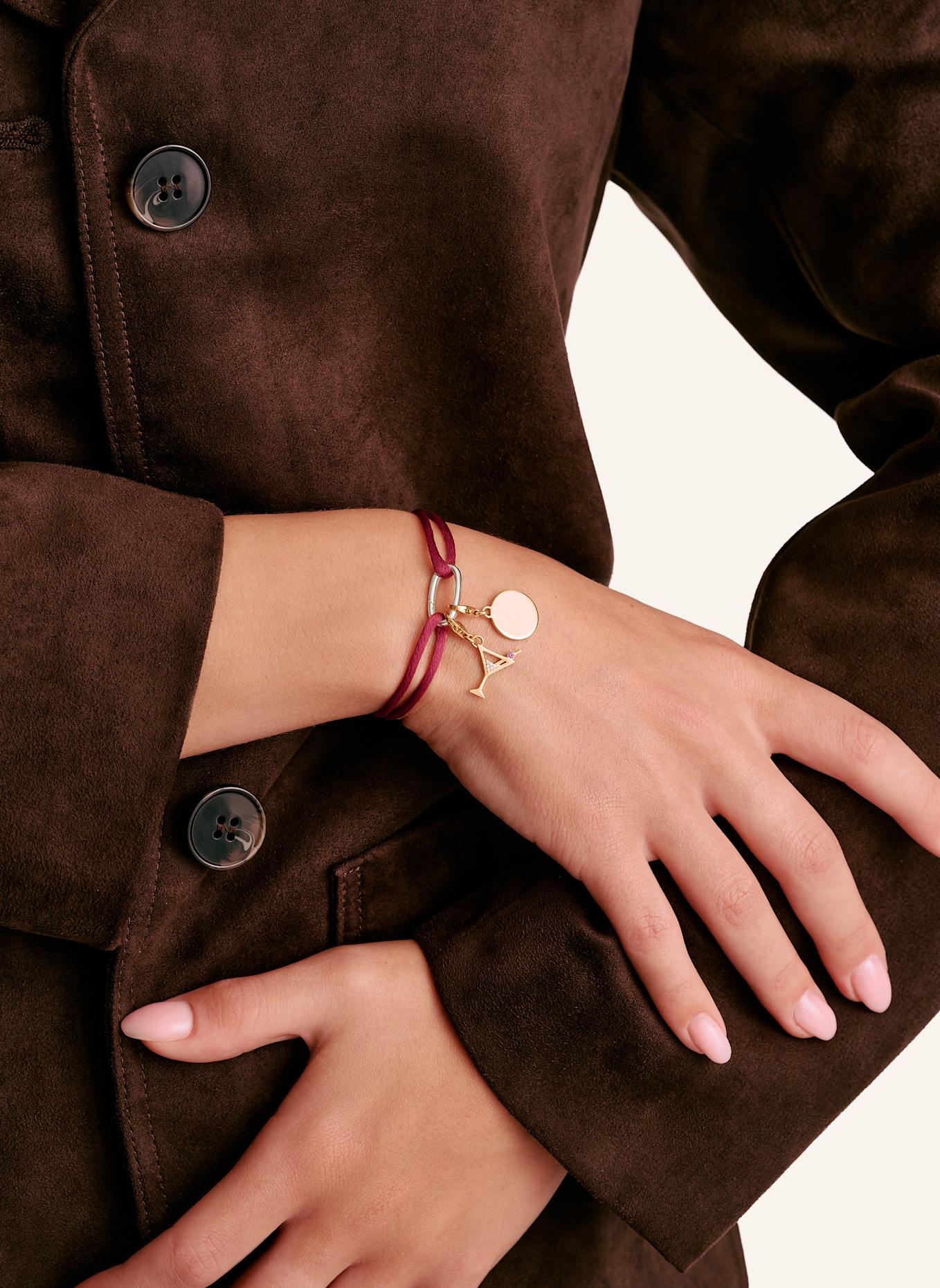 THOMAS SABO Armband: SILBER/ ROT