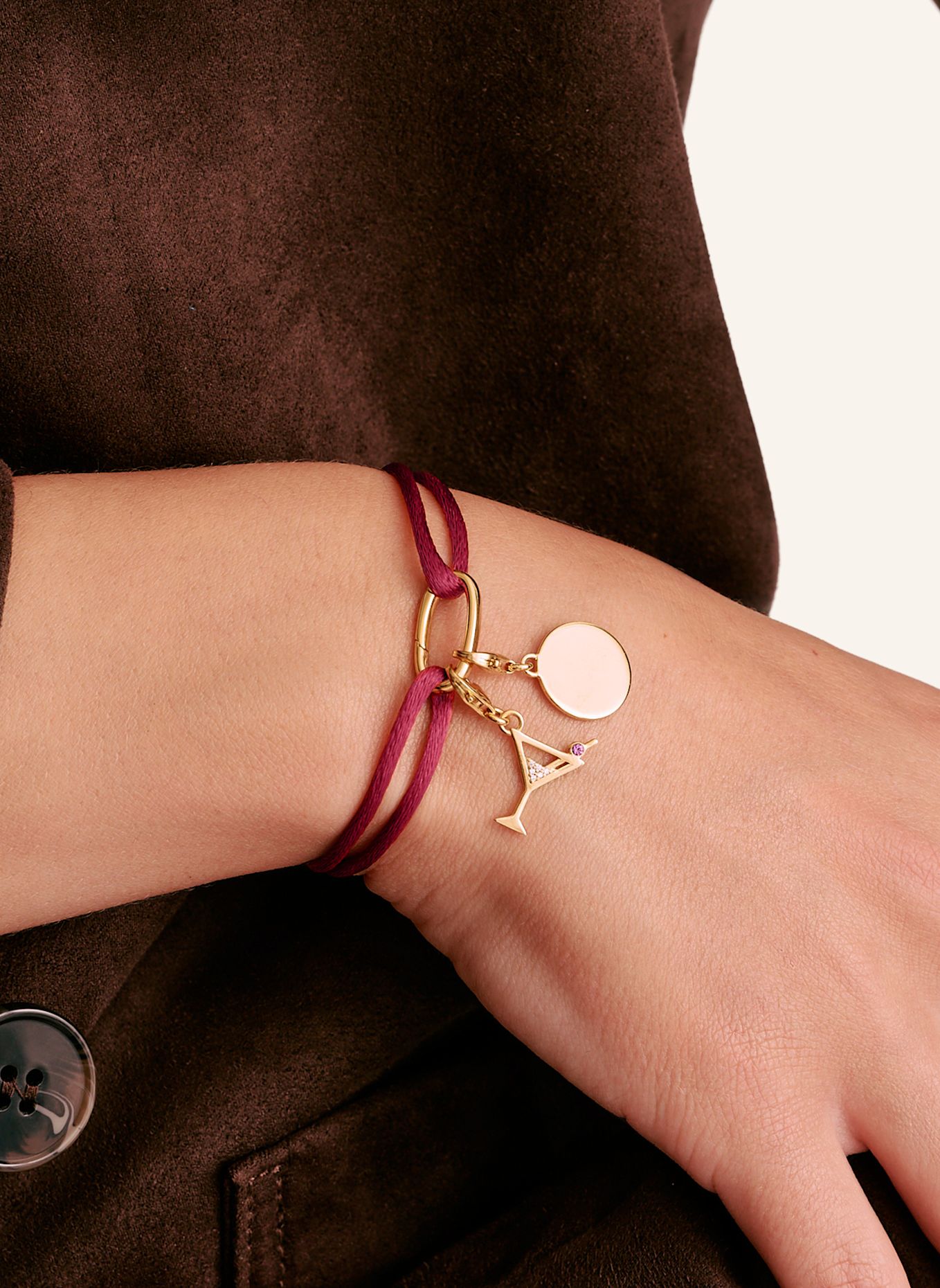 THOMAS SABO Armband: GOLD / ROT