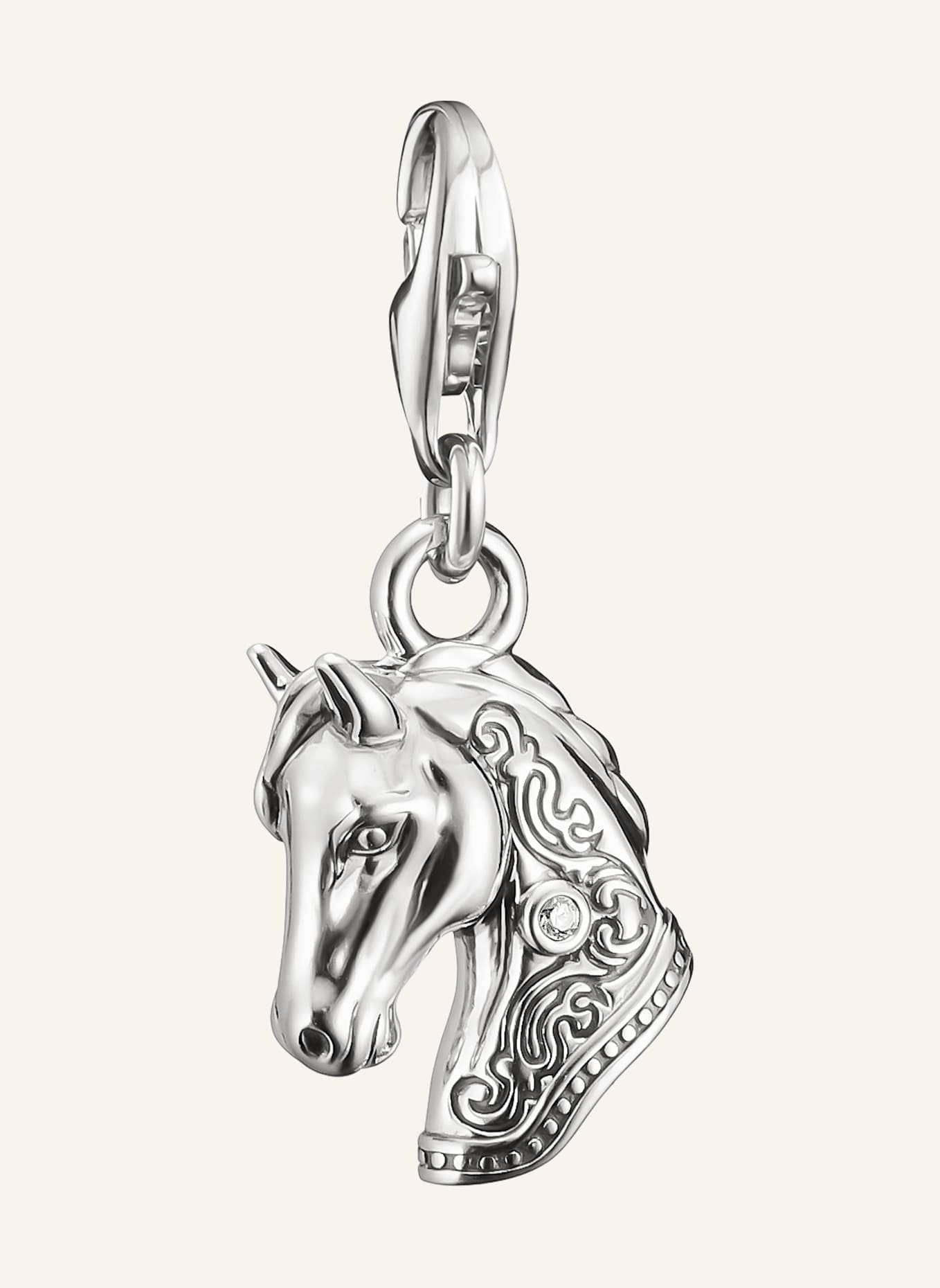 THOMAS SABO Charm-Anhänger: SILBER/ WEISS