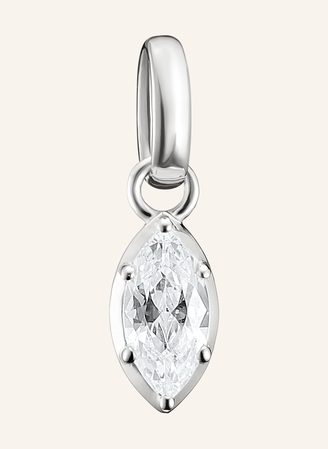 THOMAS SABO Charm-Anhänger: SILBER / WEISS