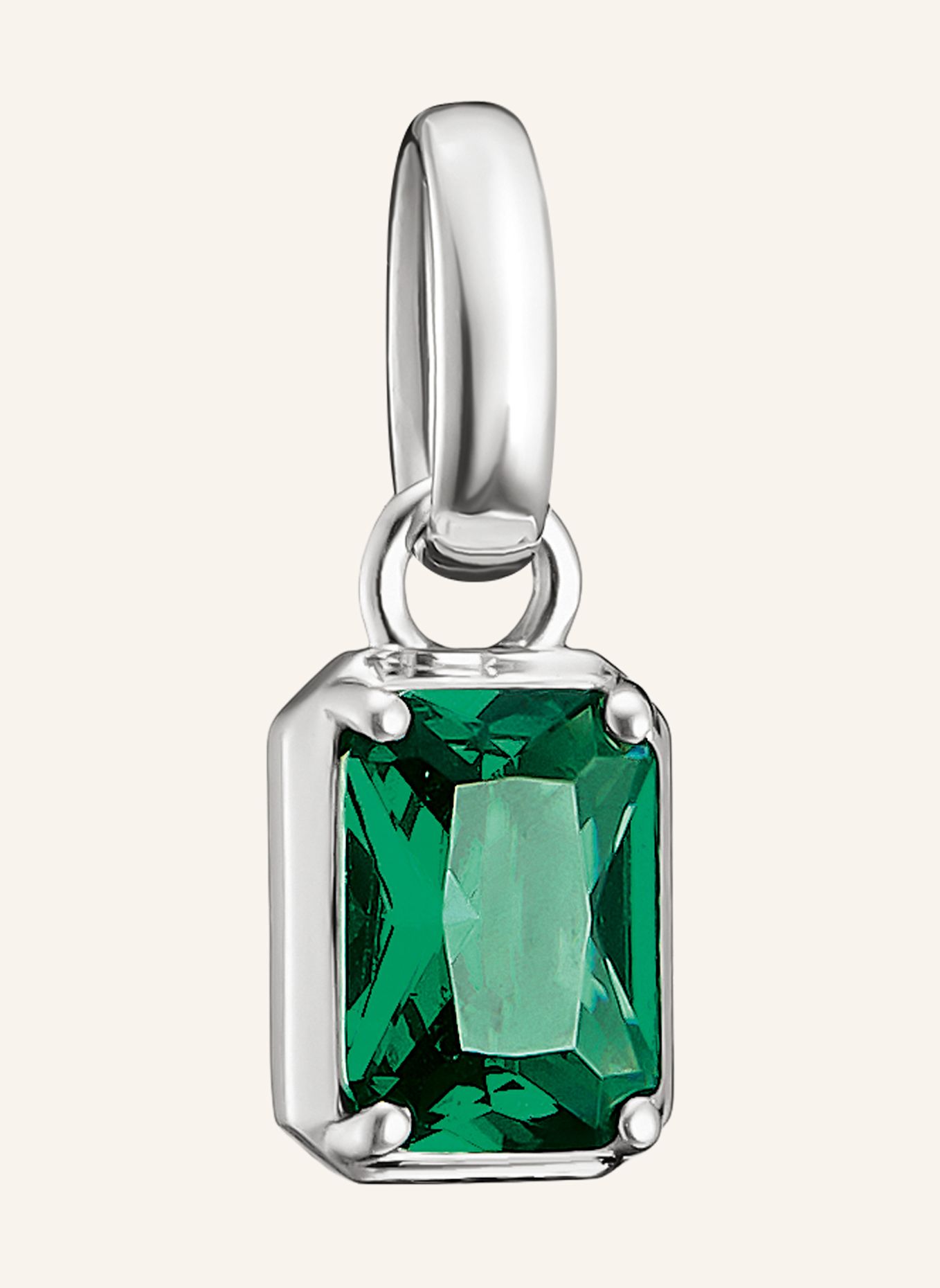 THOMAS SABO Charm-Anhänger: SILBER / GRÜN