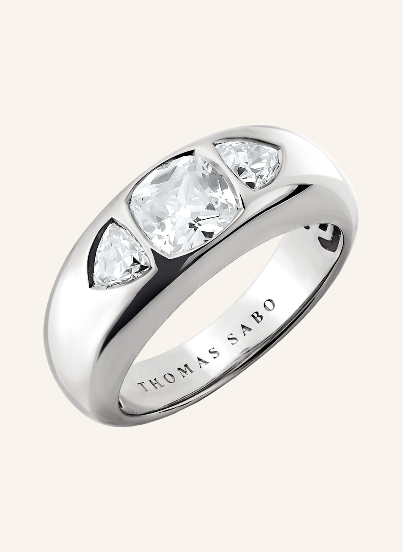 THOMAS SABO Ring: SILBER/ WEISS