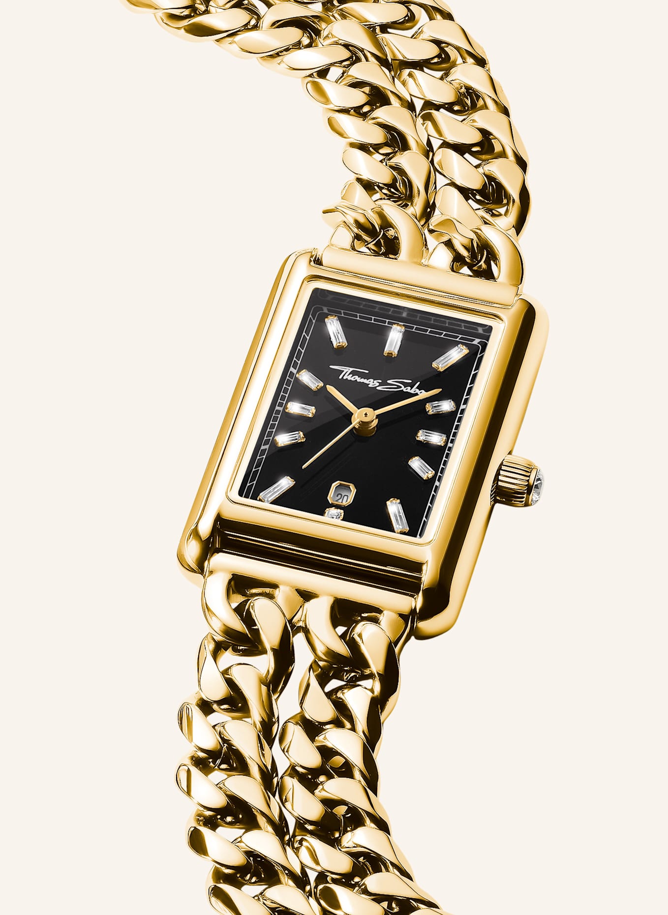 THOMAS SABO Damenuhr: GOLD/ SCHWARZ