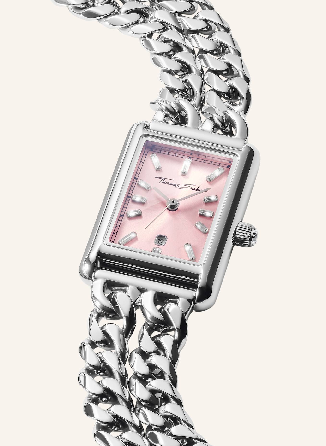 THOMAS SABO Damenuhr: SILBER/ ROSA