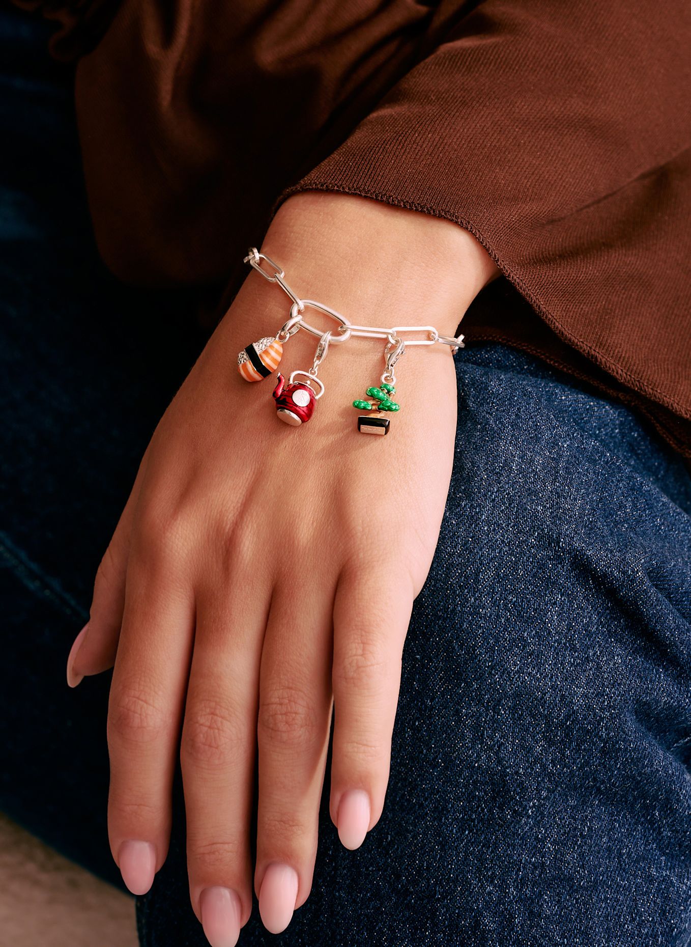 THOMAS SABO Charm-Anhänger: SILBER / SCHWARZ / GRÜN