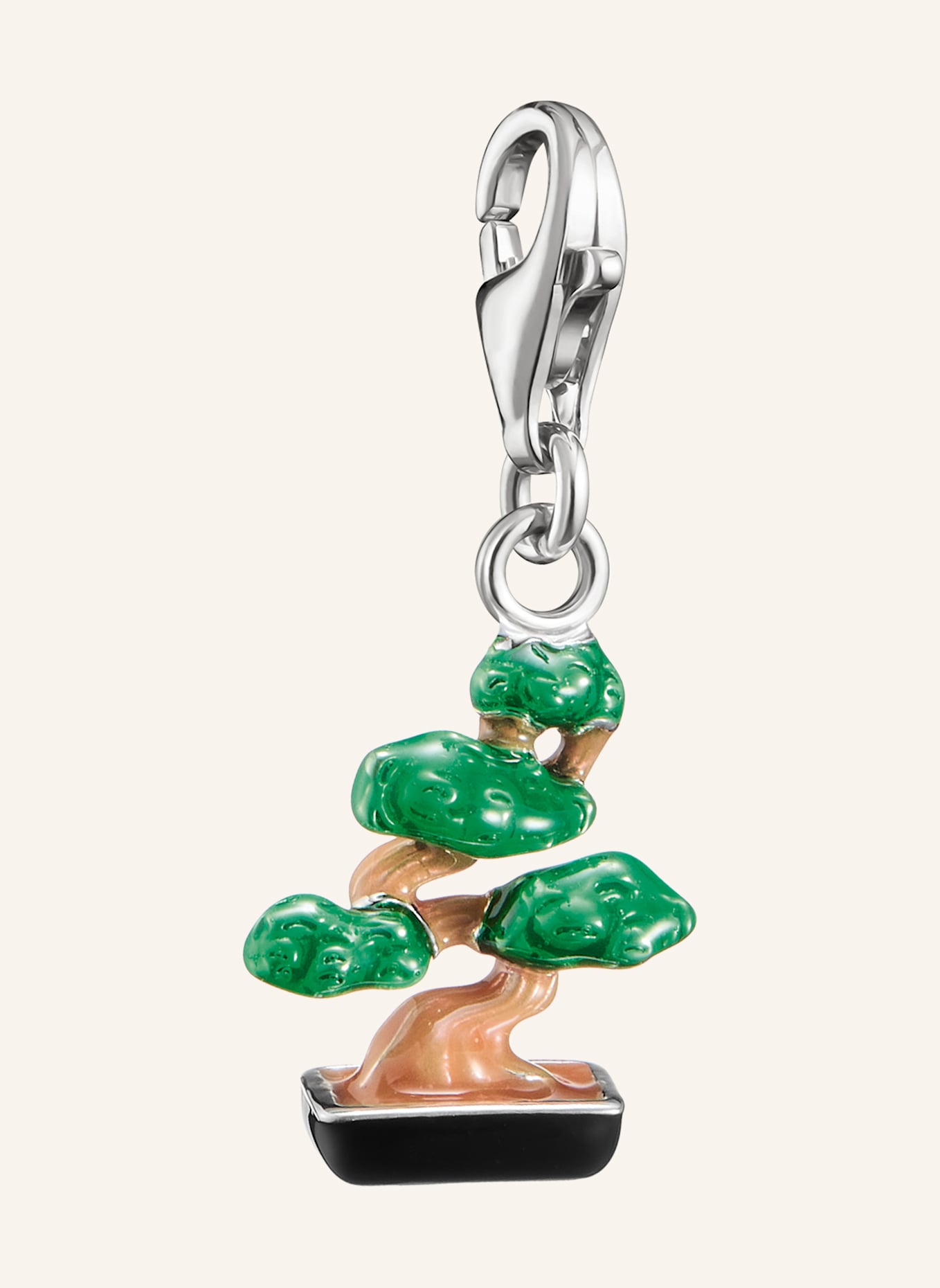 THOMAS SABO Charm-Anhänger: SILBER/ SCHWARZ/ GRÜN