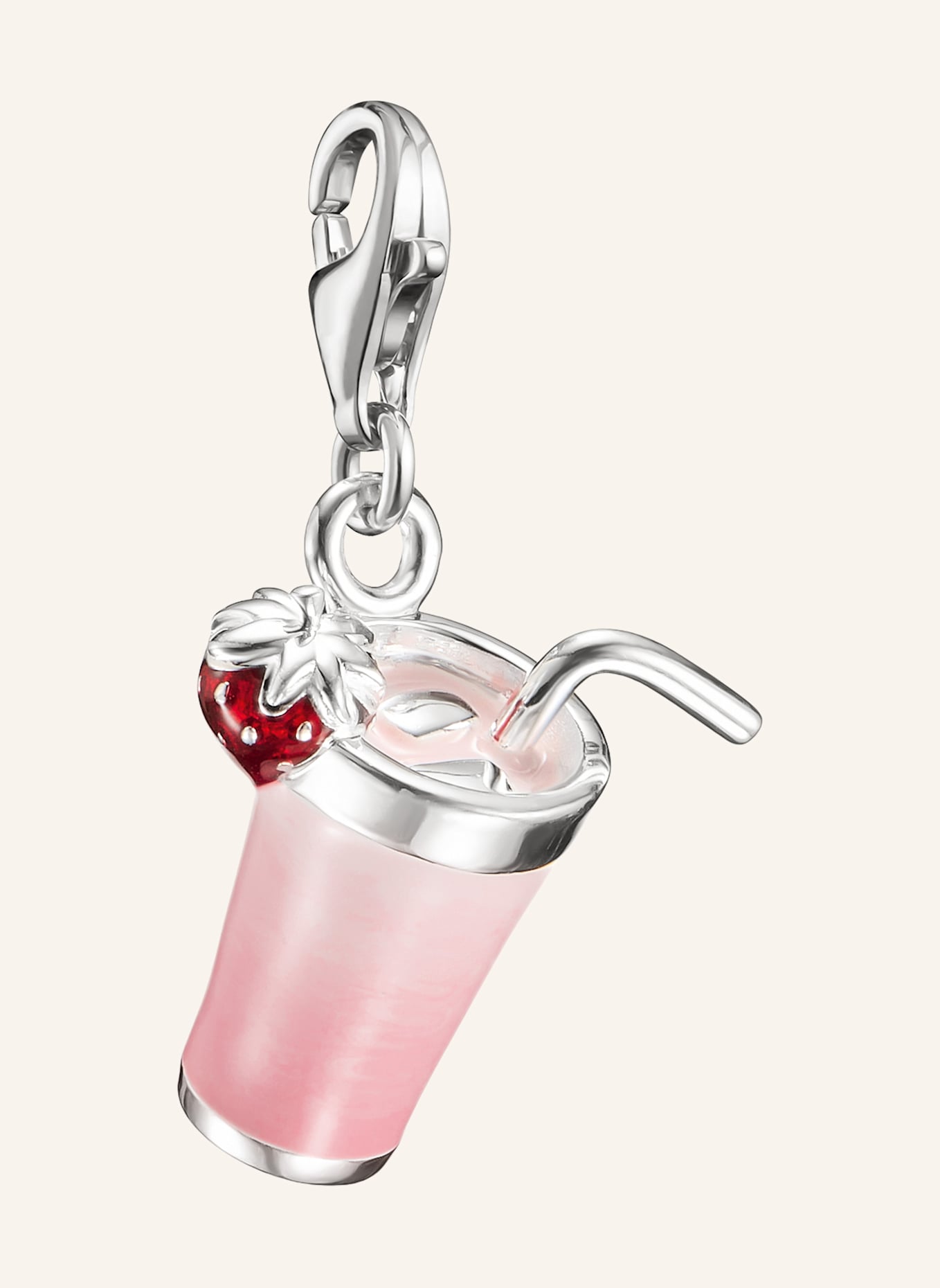 THOMAS SABO Charm-Anhänger: SILBER/ PINK/ ROT