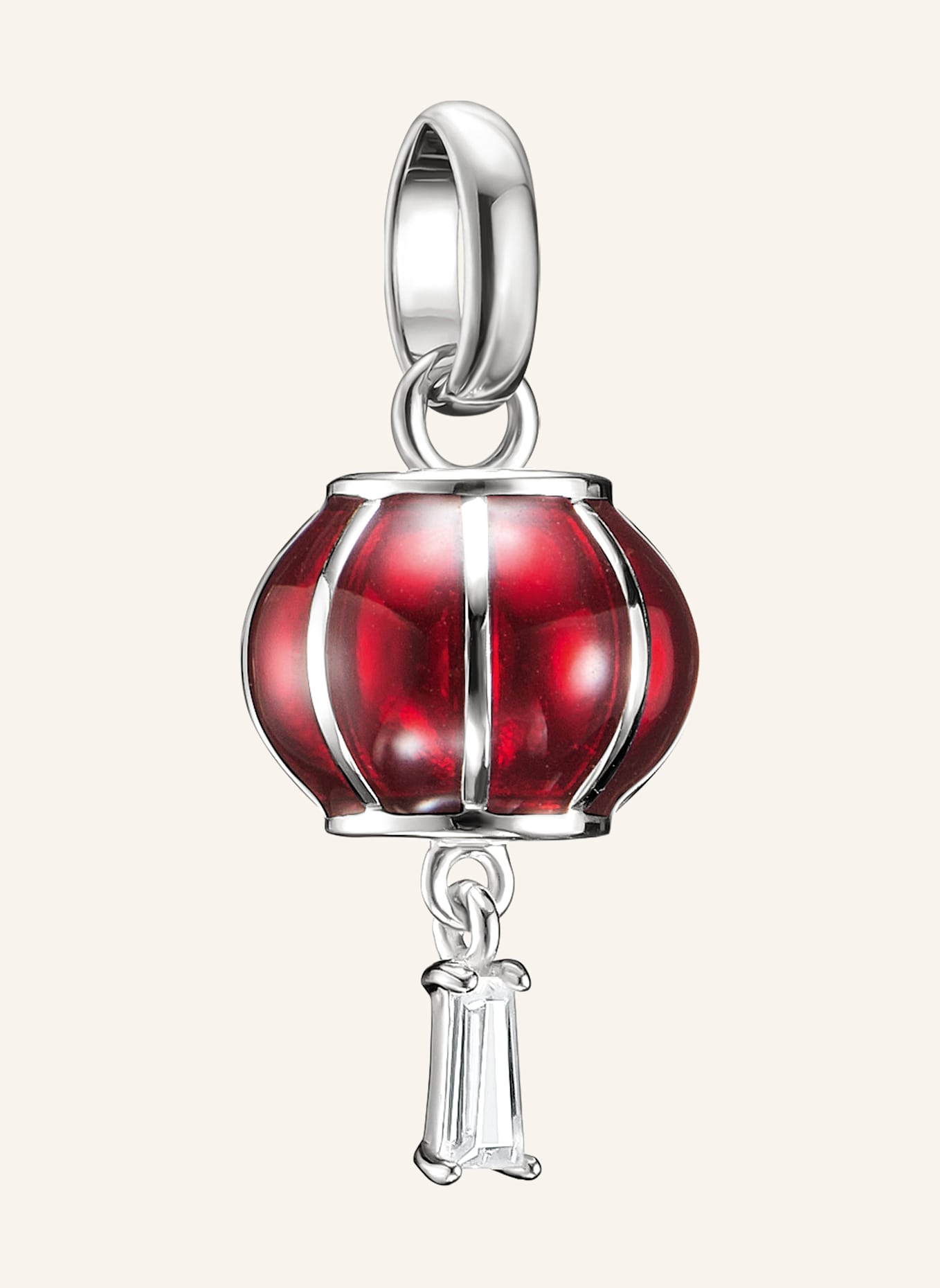 THOMAS SABO Charm-Anhänger: SILBER/ ROT/ SCHWARZ