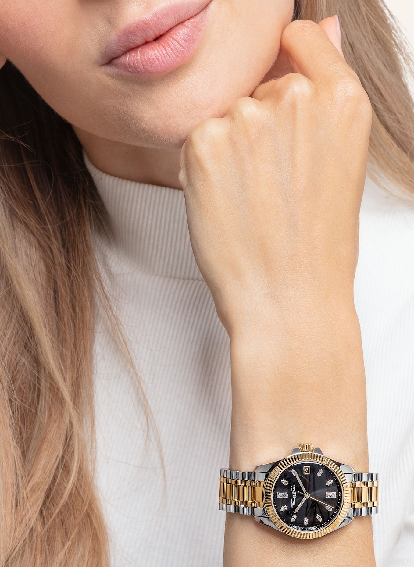THOMAS SABO Damenuhr: GOLD / SILBER